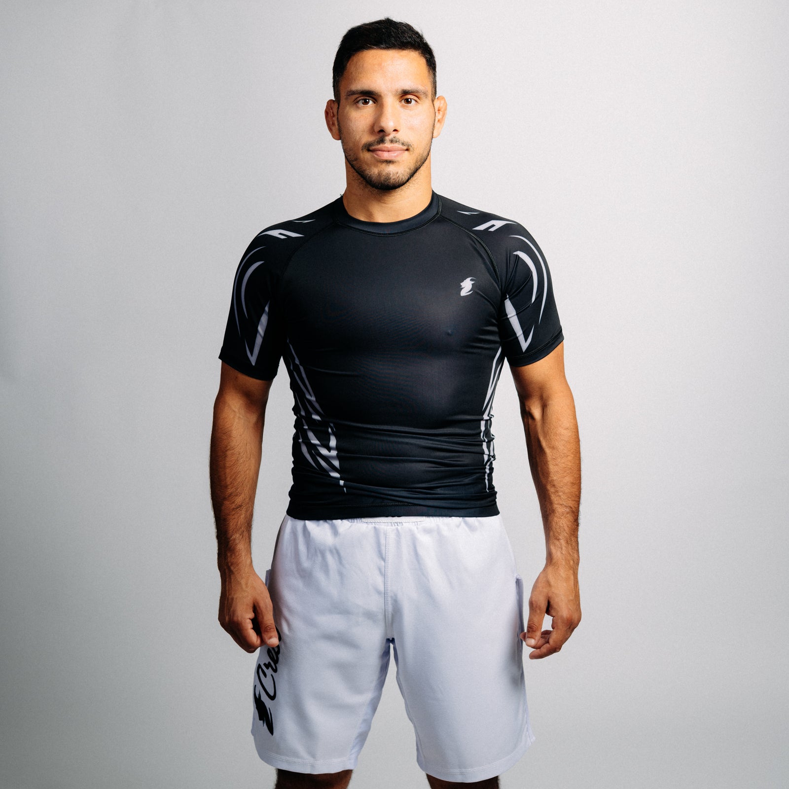 Rash Guard "ARROW" Series | Silver / Black (short)