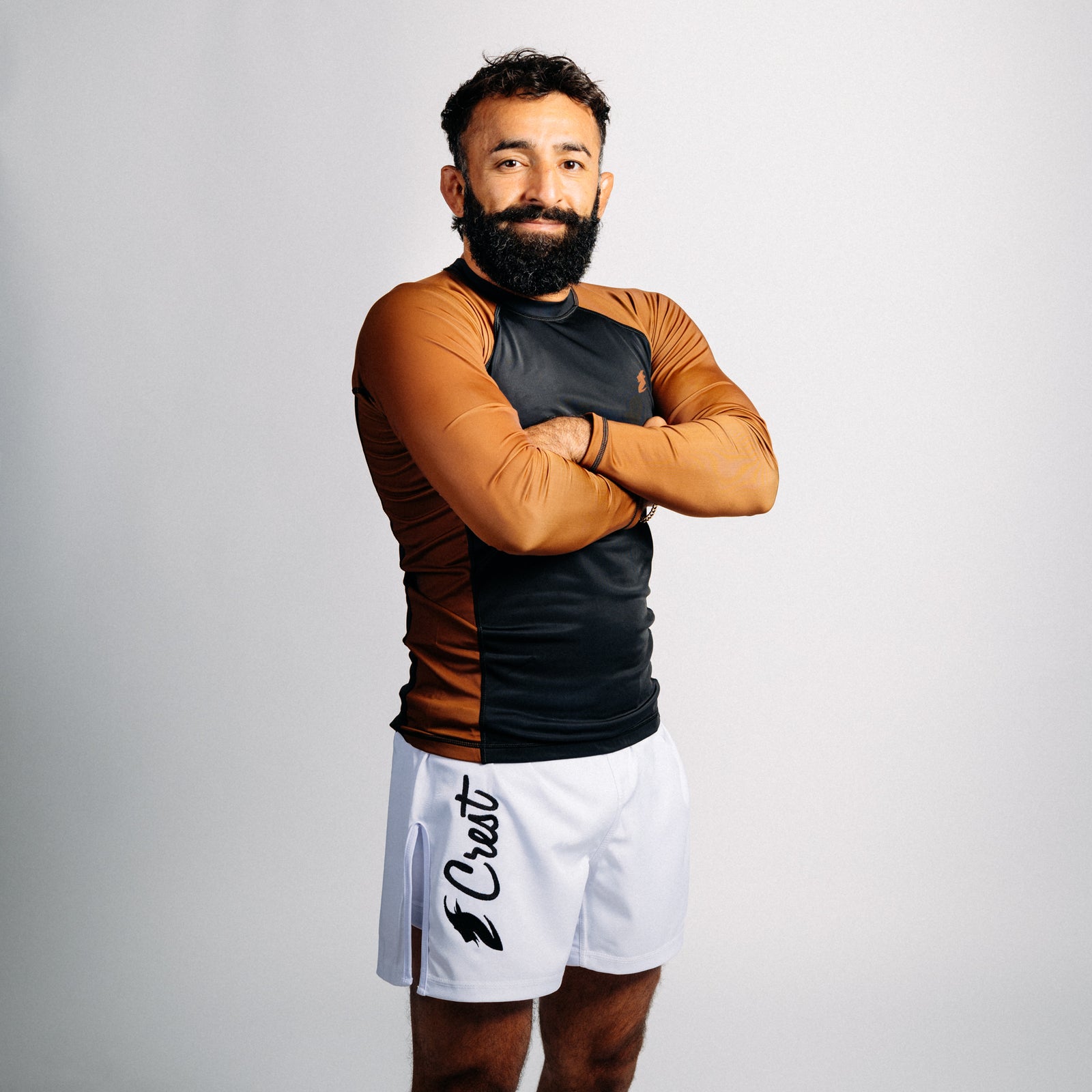Pitkähihainen "GOAT" rash guard - Ruskea