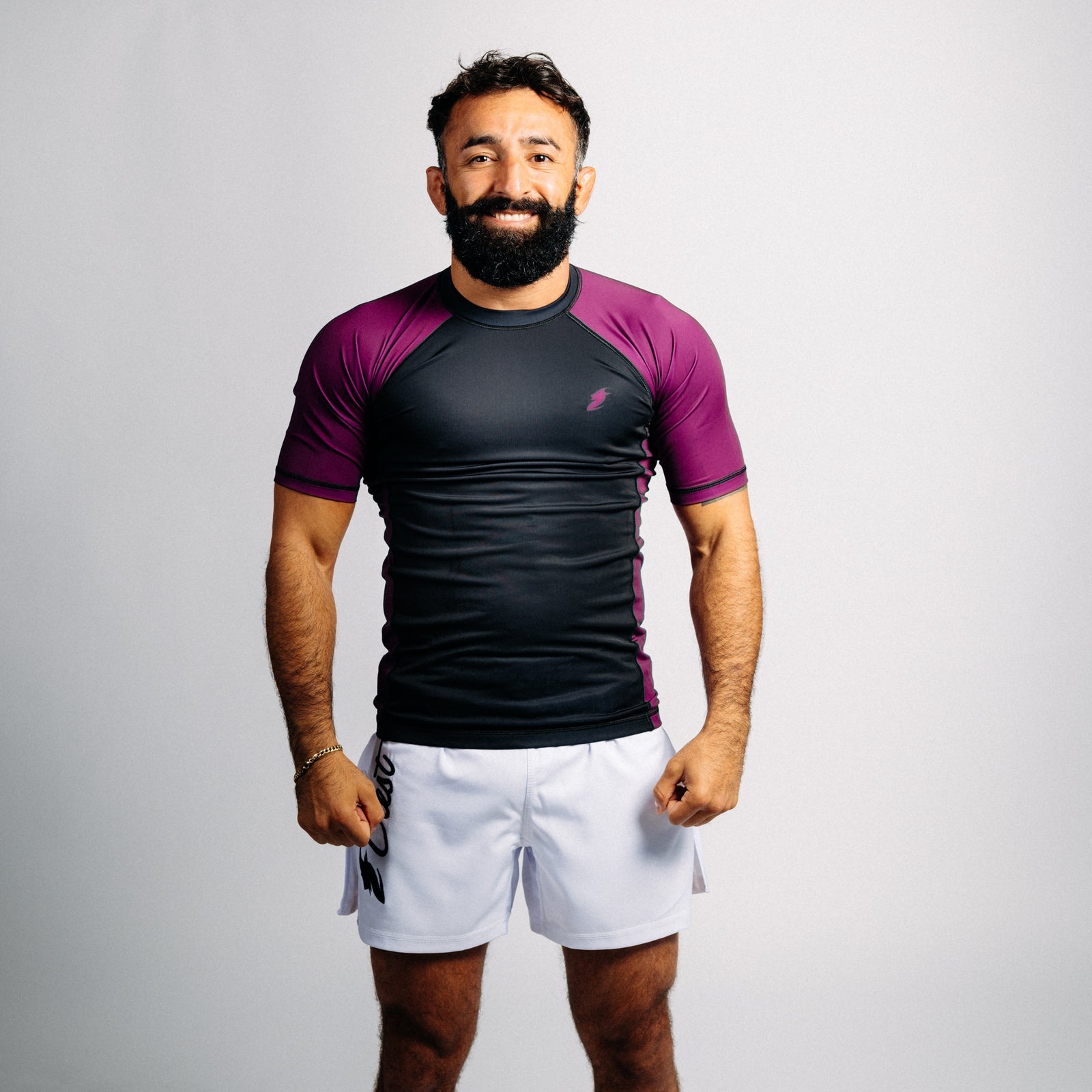 "GOAT" Rash Guard - Purple (short)