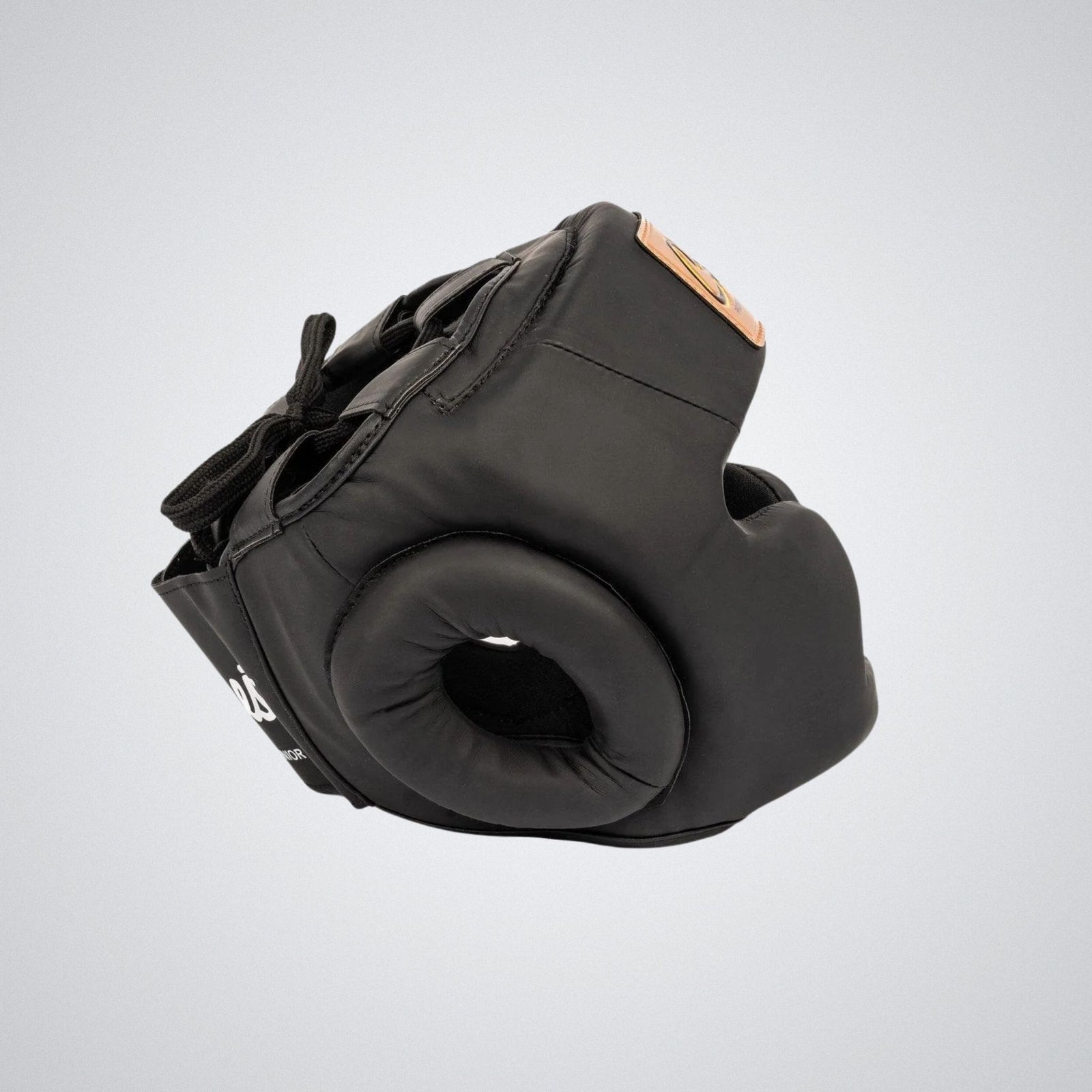 Helmet with jaw and cheek pads - PU leather