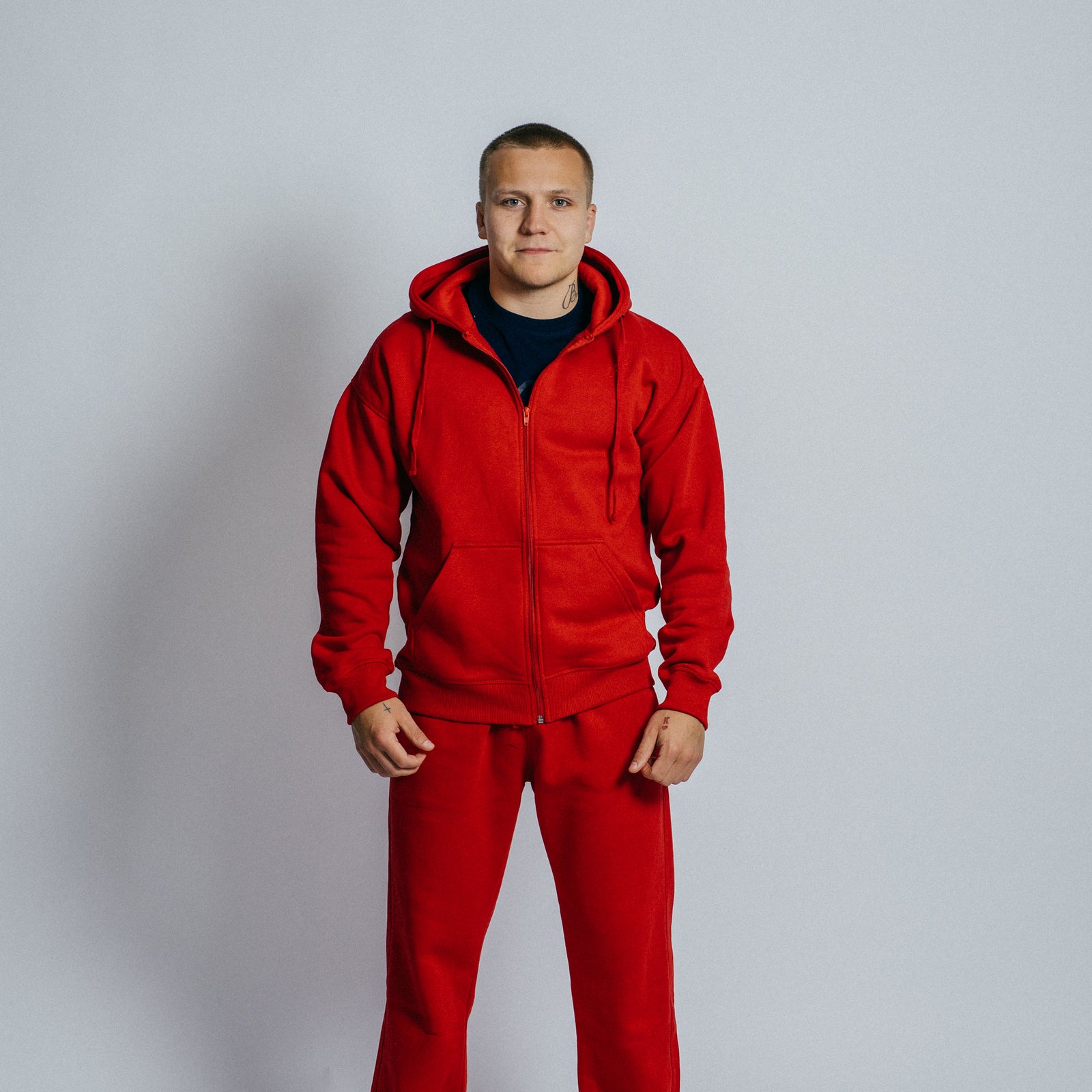 Zipper hoodie "GOAT" (Red)