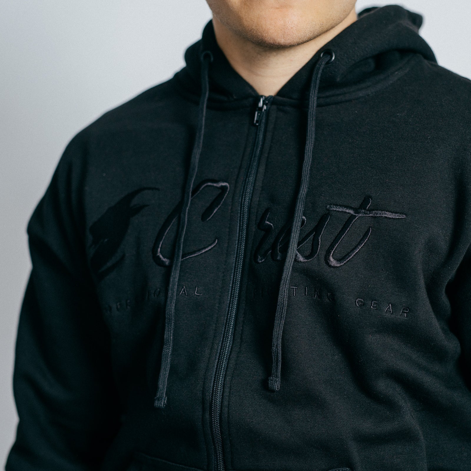 Zipper hoodie "Crest" (Black)
