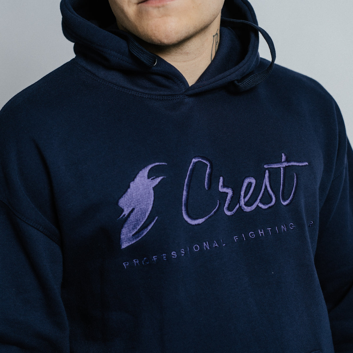 Core hoodie "CREST" - Embroidery (Blue)