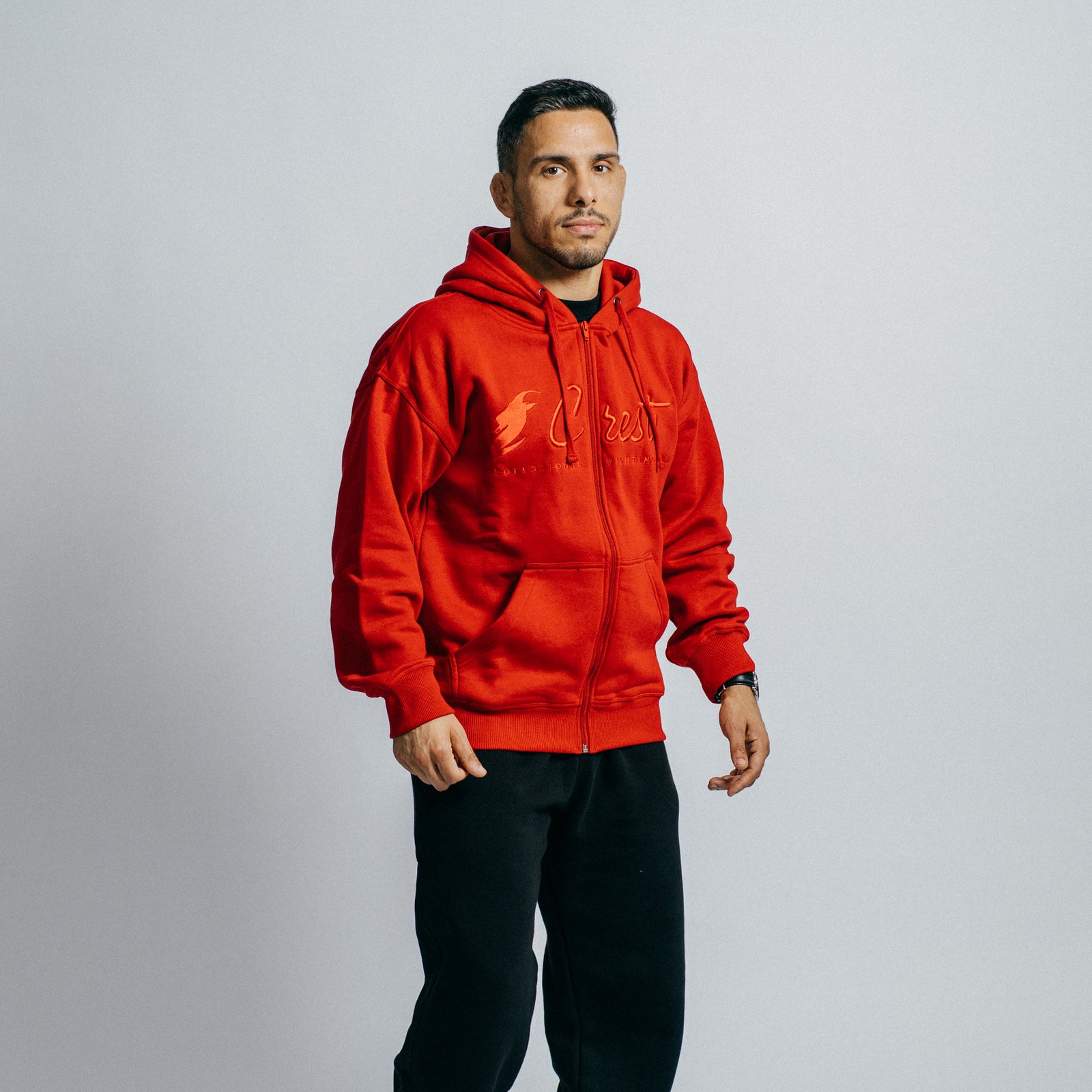 Zipper hoodie "Crest" (Red)