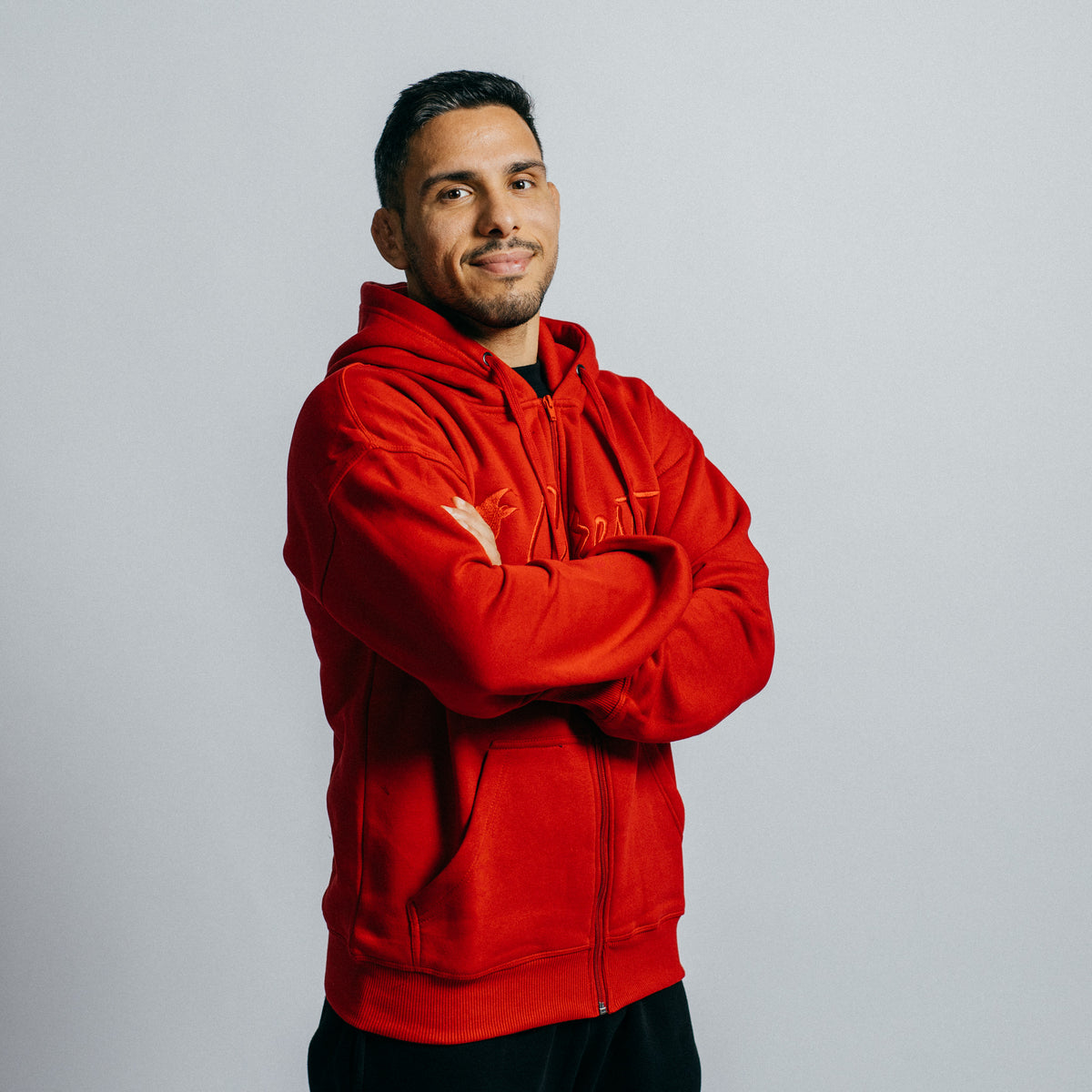 Zipper hoodie "Crest" (Red)