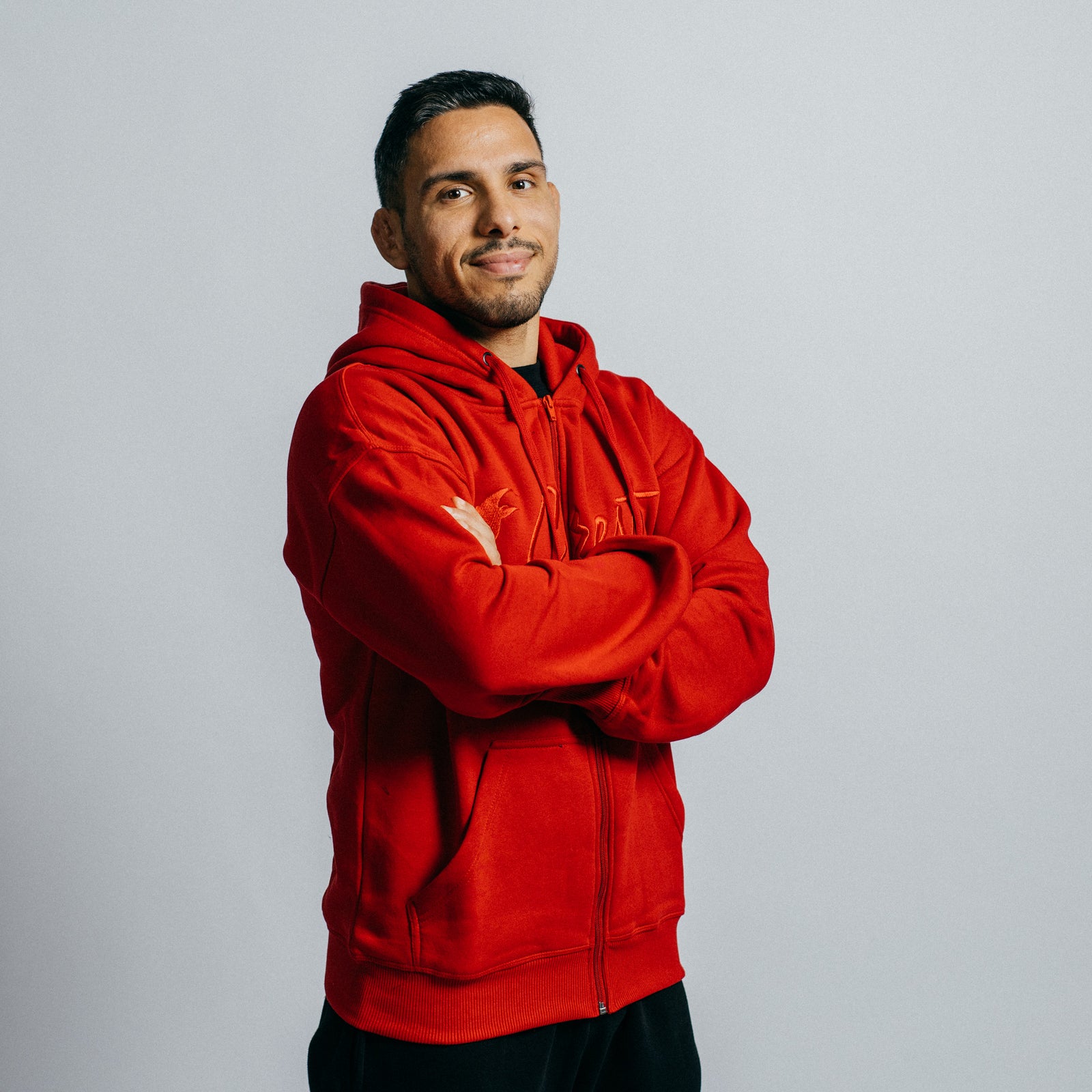 Zipper hoodie "Crest" (Red)