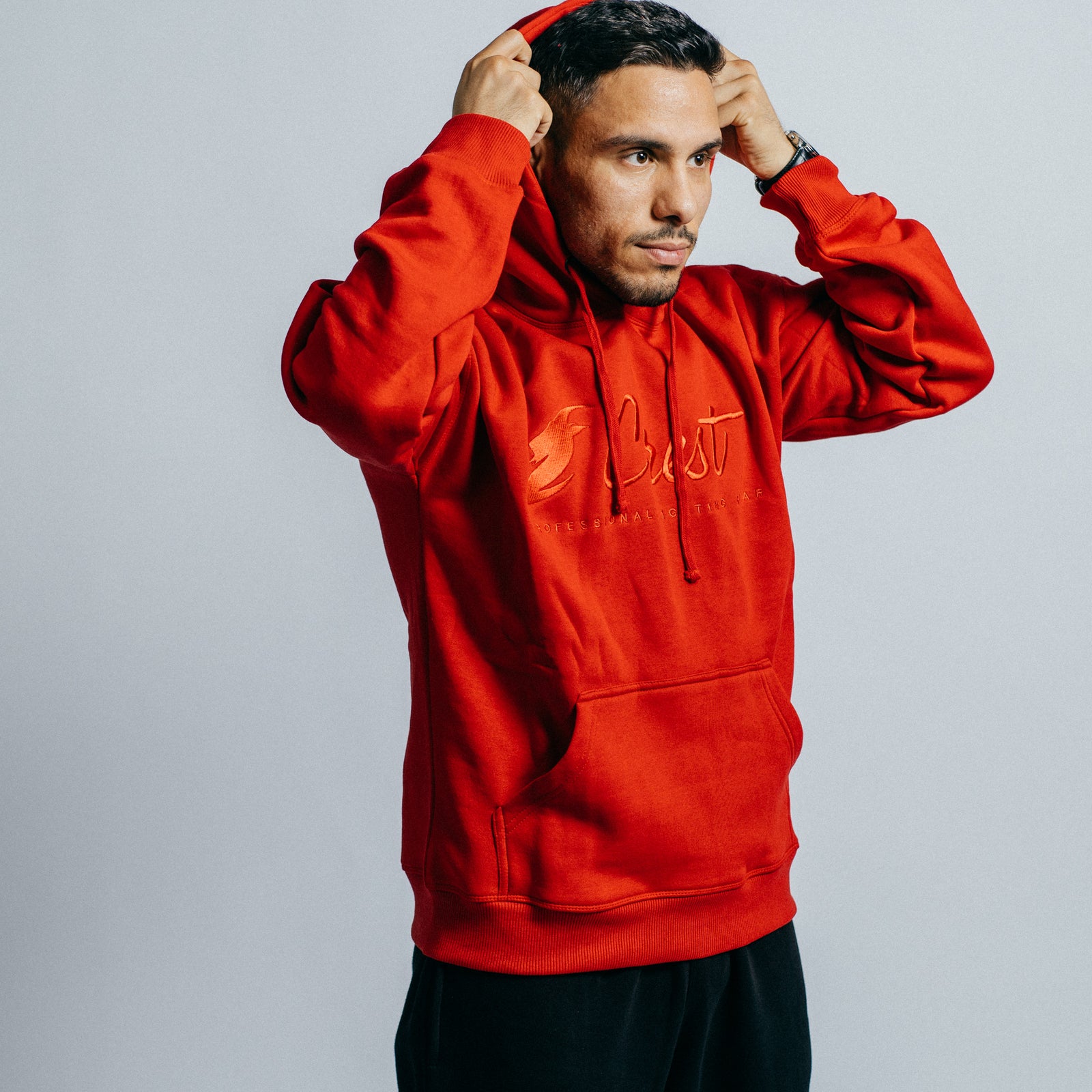 Core hoodie "CREST" - Embroidery (Red)