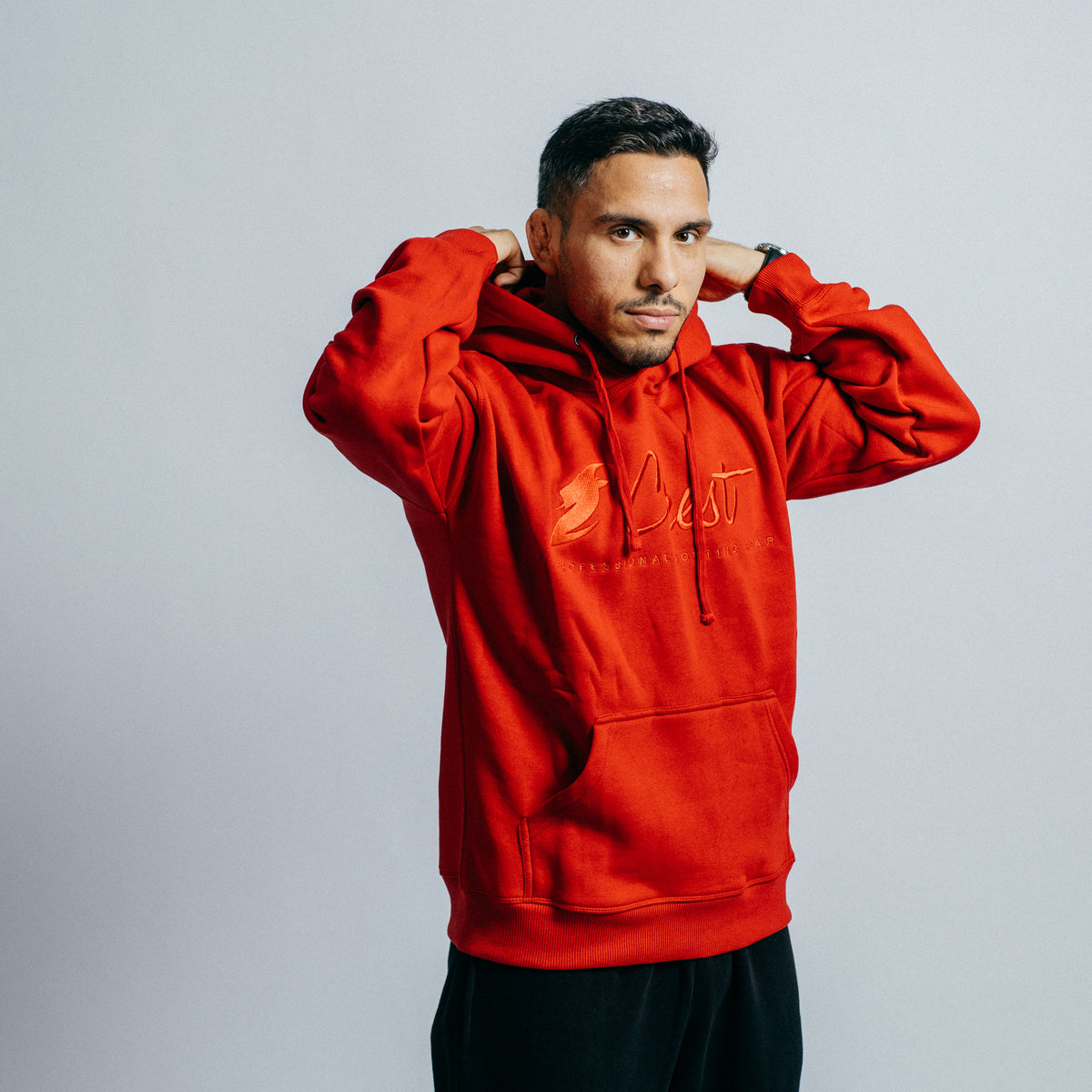 Core hoodie "CREST" - Embroidery (Red)