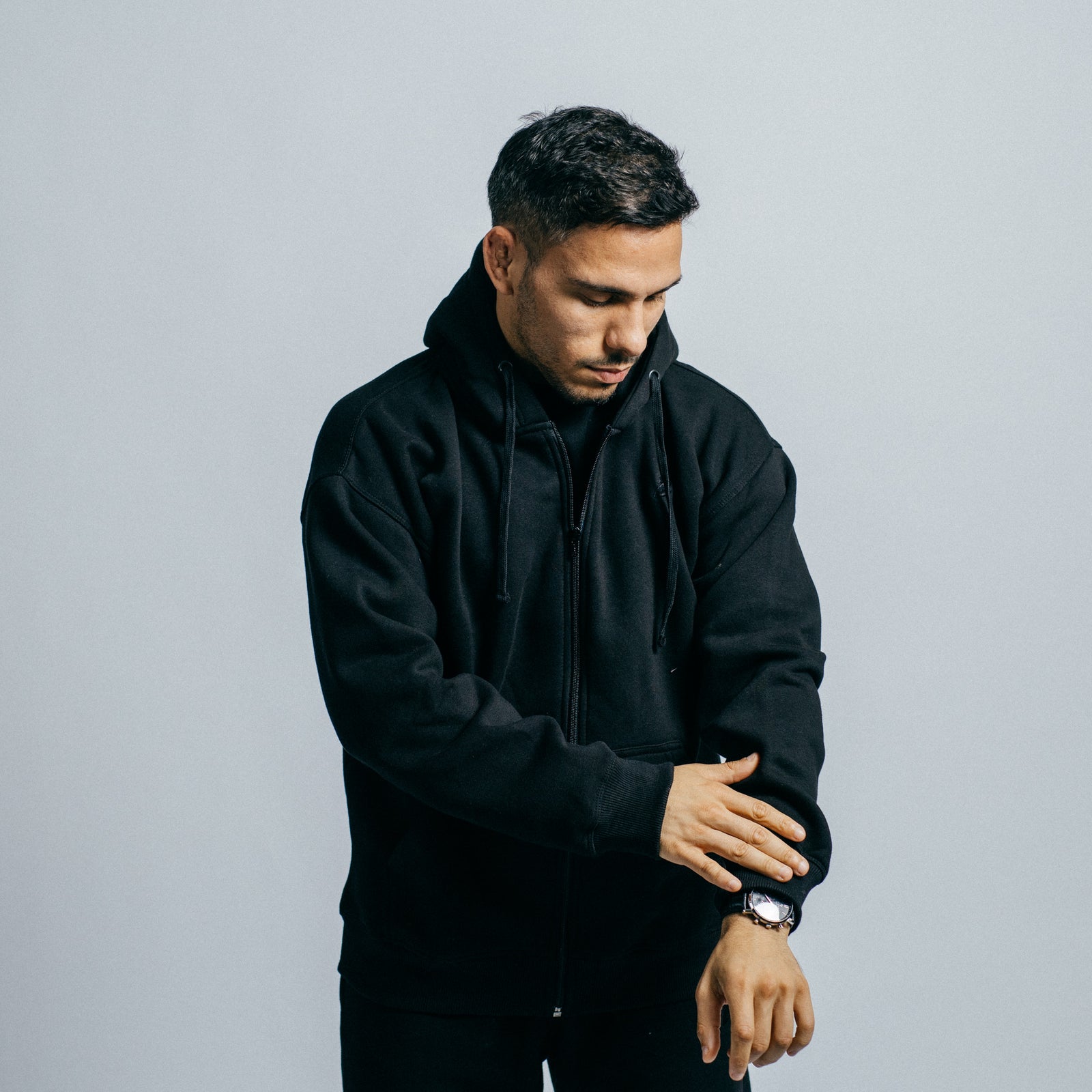 Zipper hoodie "GOAT" (Black)