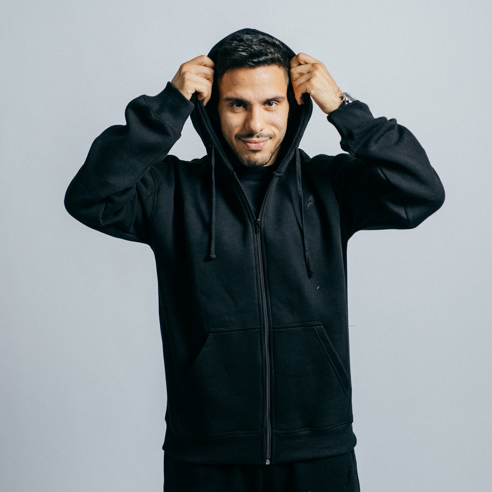 Zipper hoodie "GOAT" (Black)
