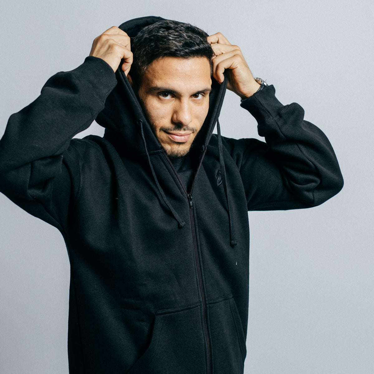 Zipper hoodie "GOAT" (Black)