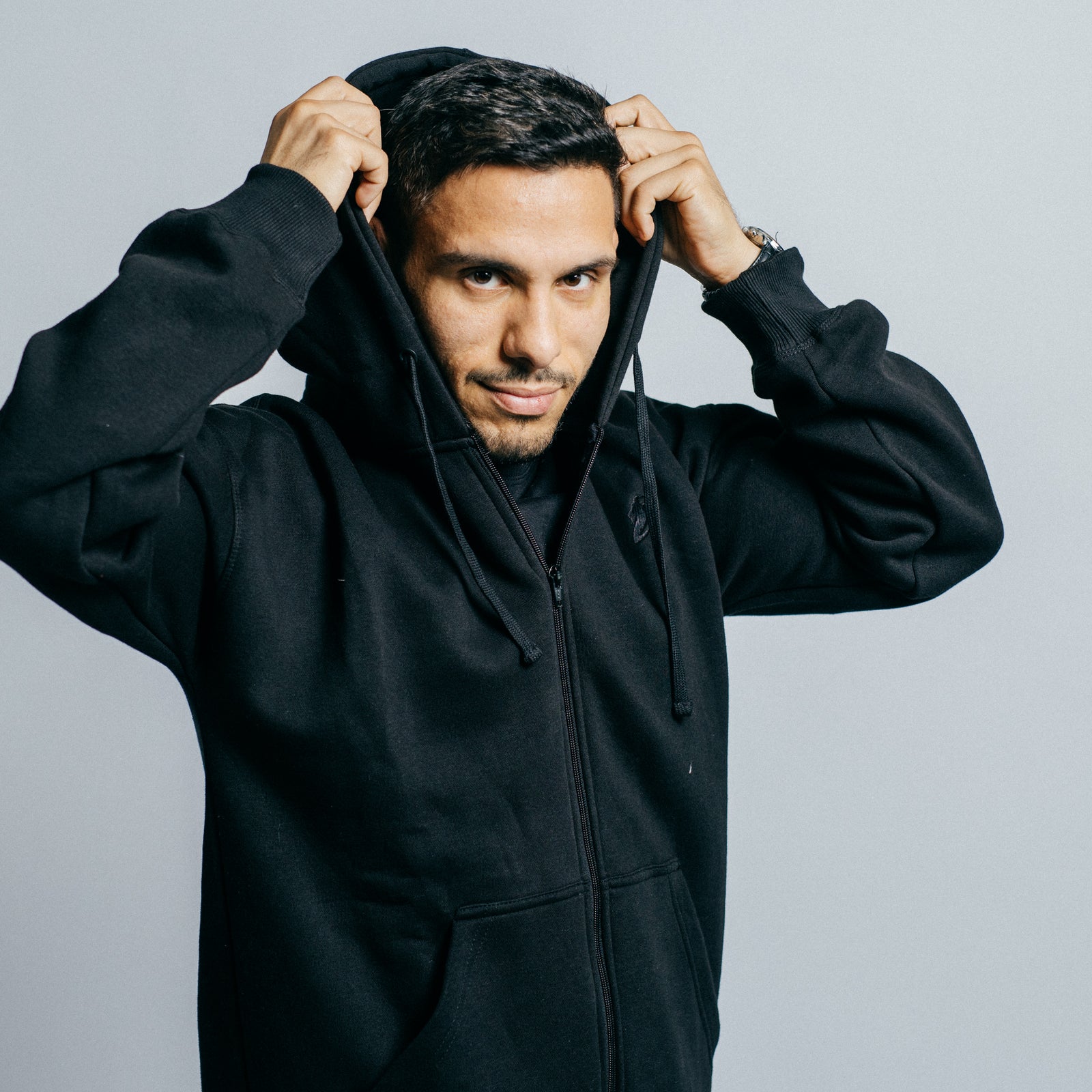 Zipper hoodie "GOAT" (Black)