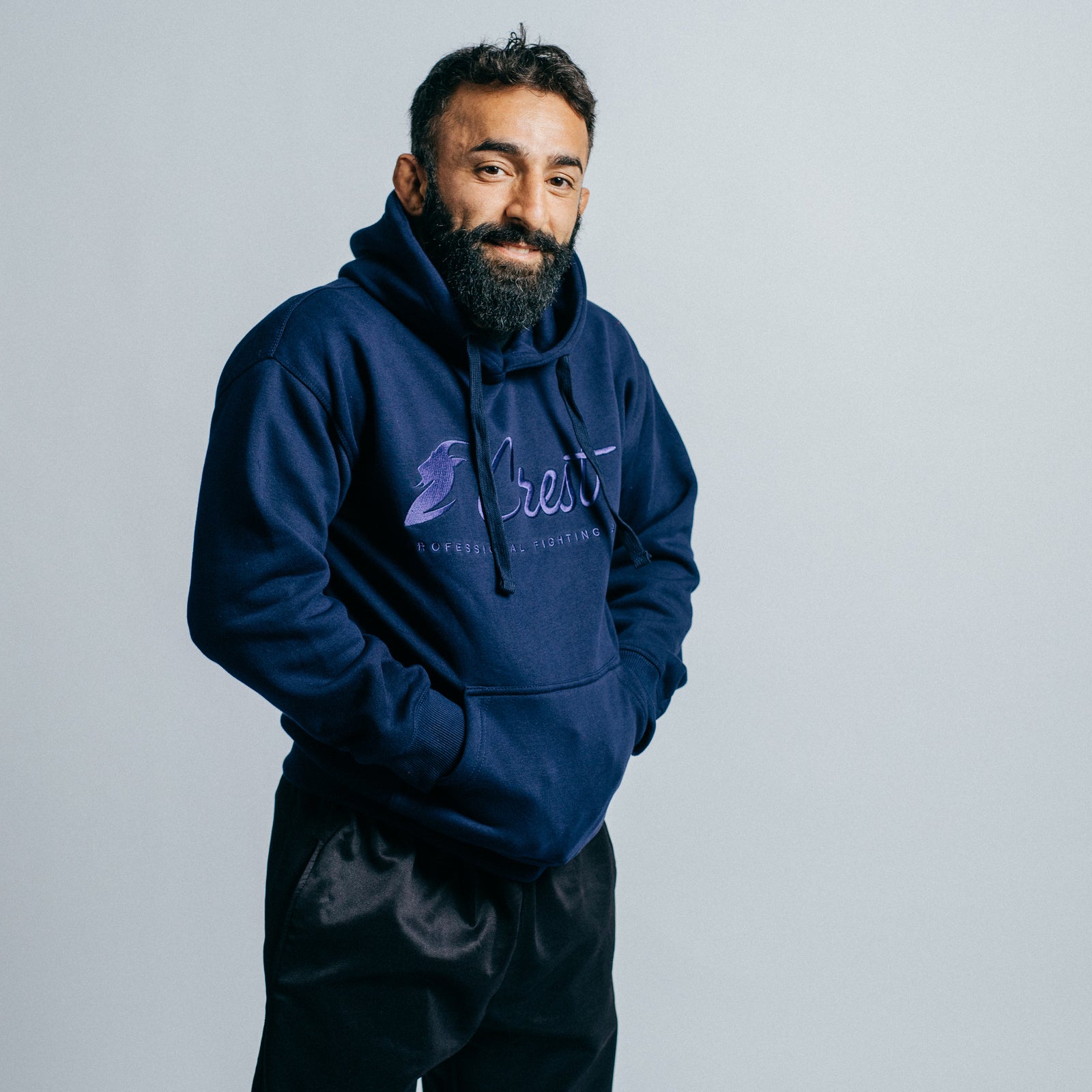 Core hoodie "CREST" - Embroidery (Blue)