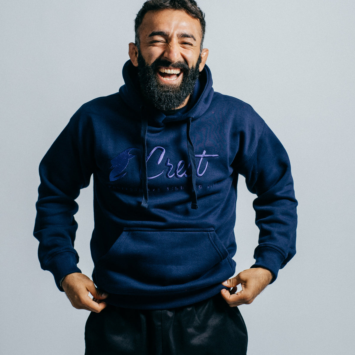 Core hoodie "CREST" - Embroidery (Blue)