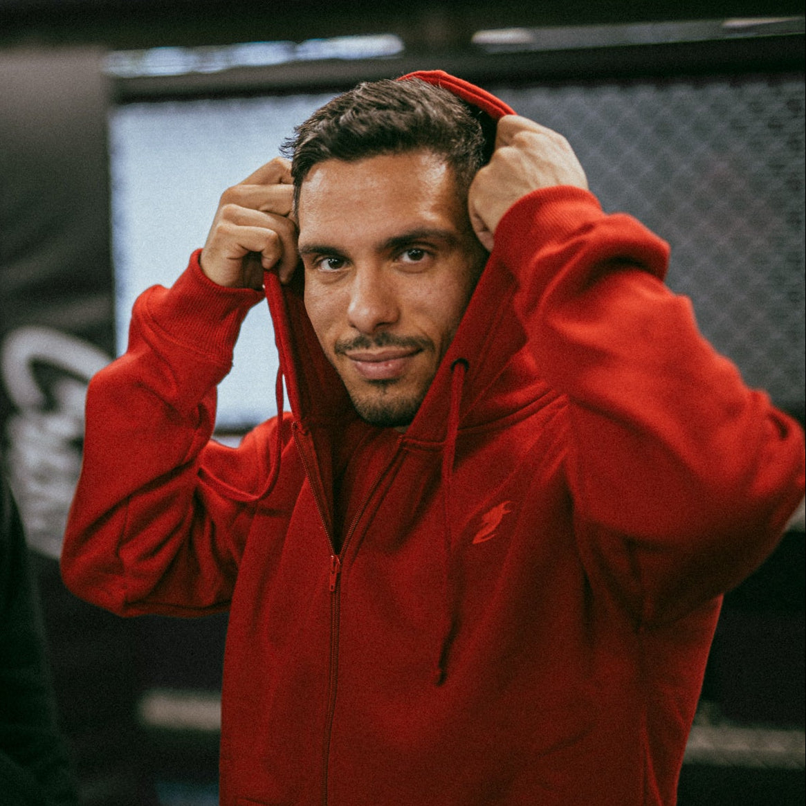 Zipper hoodie "GOAT" (Red)