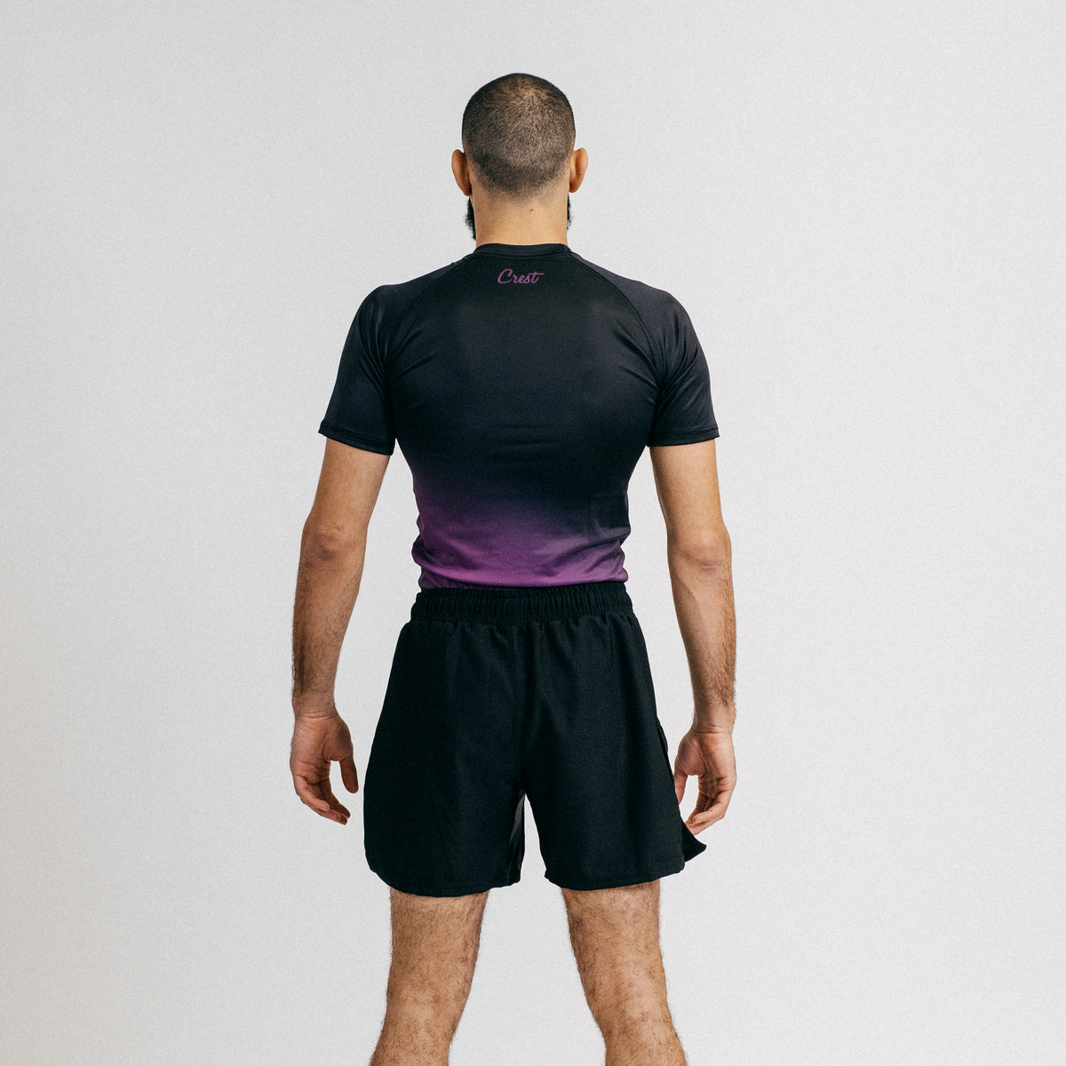 Lyhythihainen Rash Guard "GOAT" Purppura / Musta