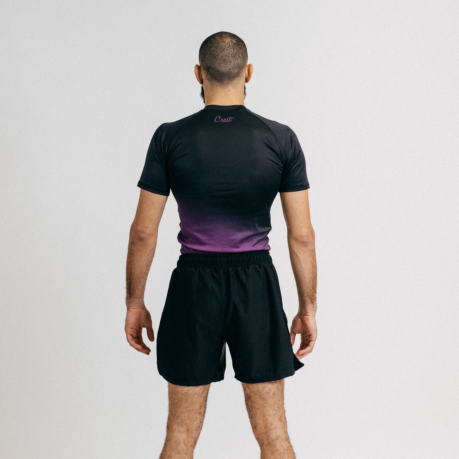 Lyhythihainen Rash Guard "GOAT" Purppura / Musta