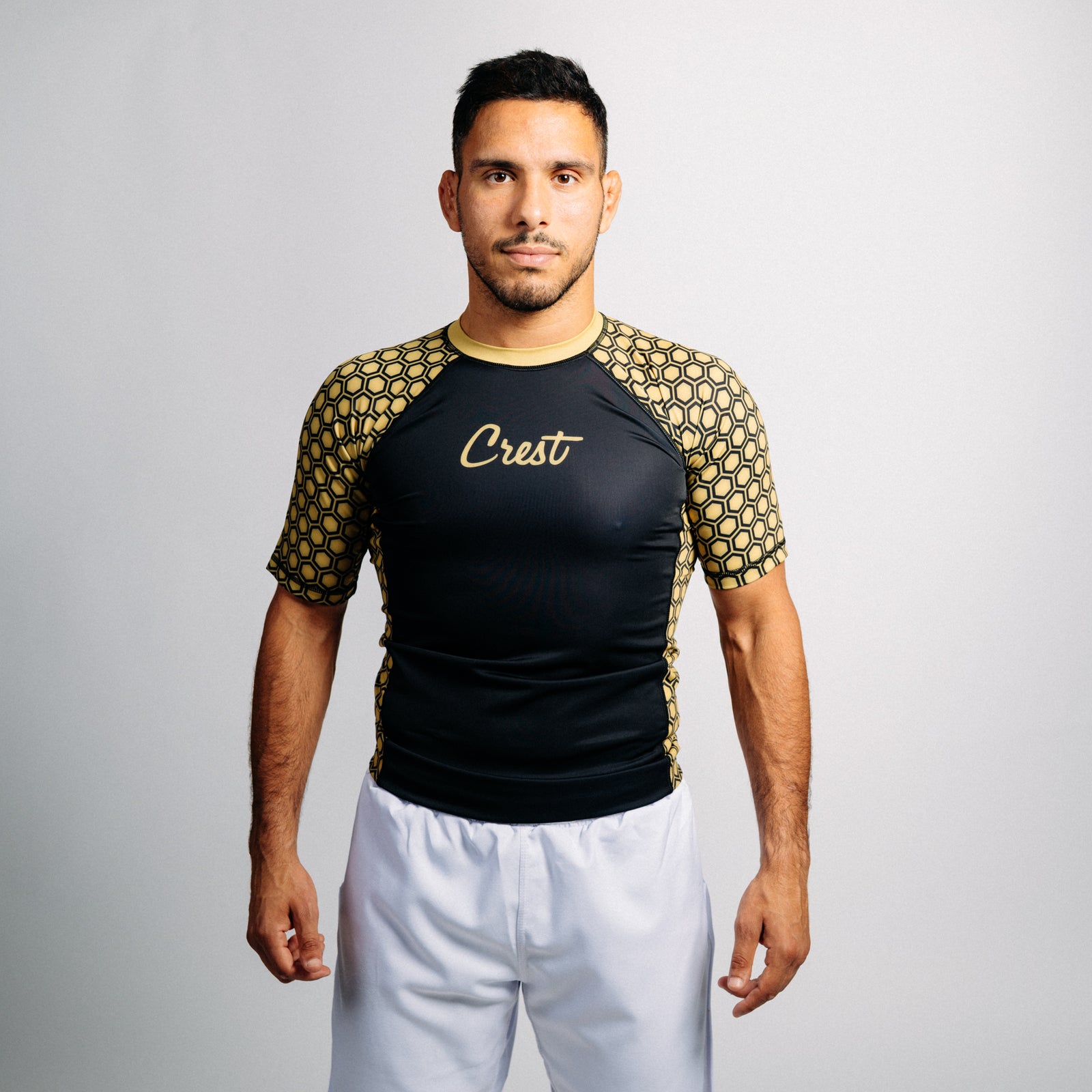 Rash Guard "Killer Bee" | Black / Gold (short)