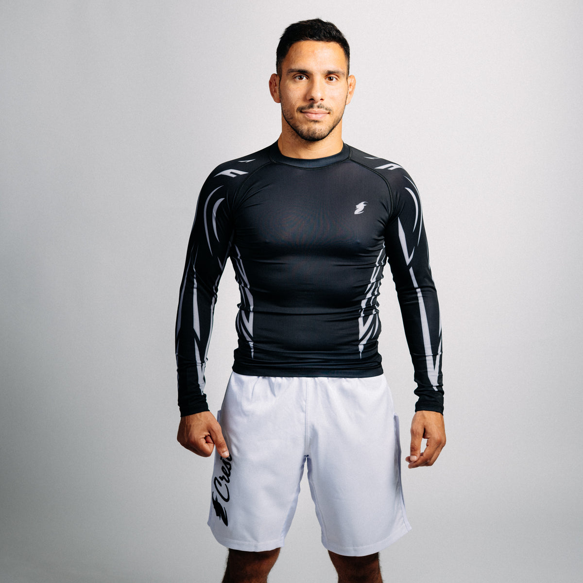 Rash Guard "ARROW" Series | Silver / Black (long)