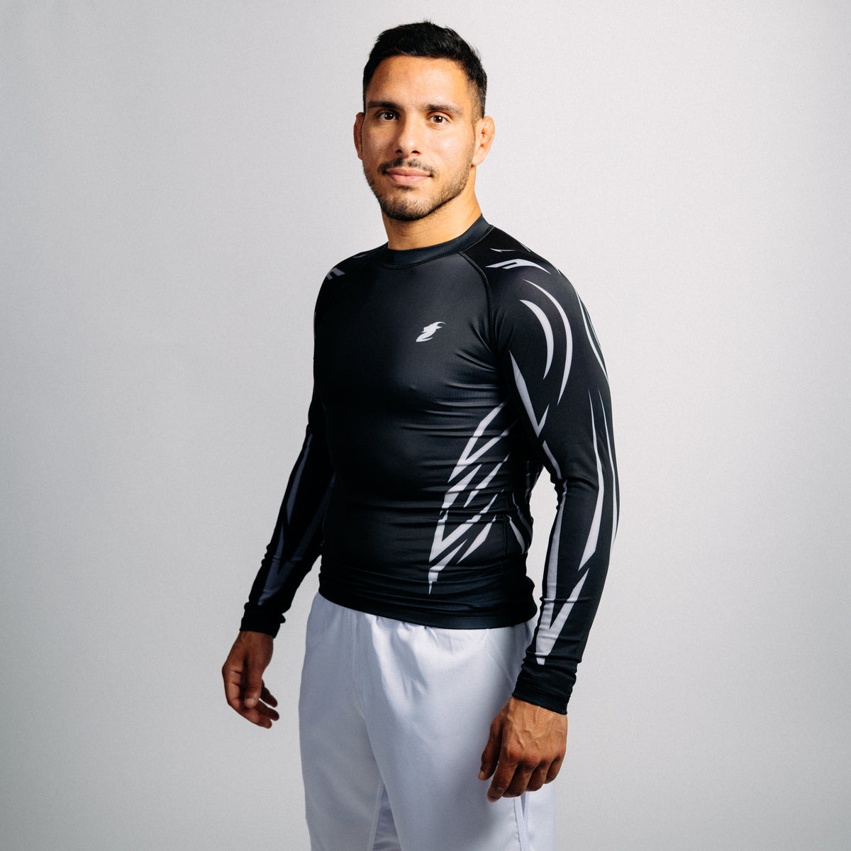 Rash Guard "ARROW" Series | Silver / Black (long)
