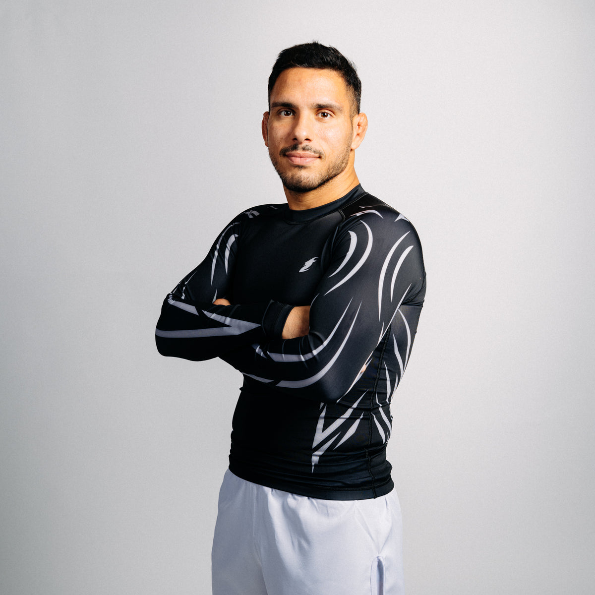 Rash Guard "ARROW" Series | Silver / Black (long)