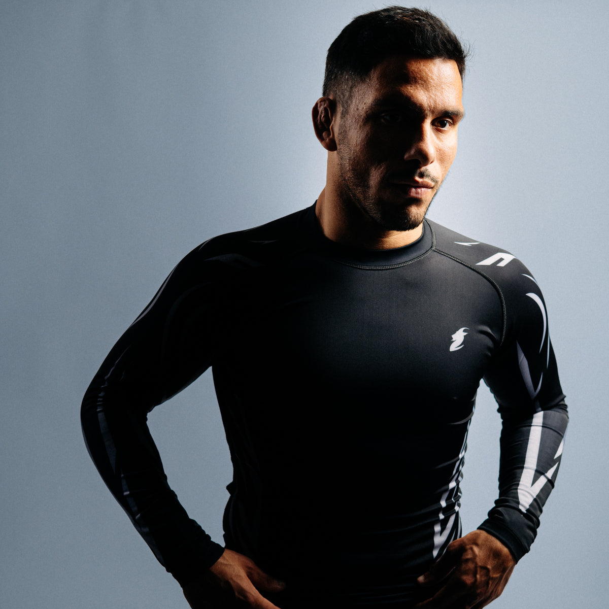 Rash Guard "ARROW" Series | Silver / Black (long)