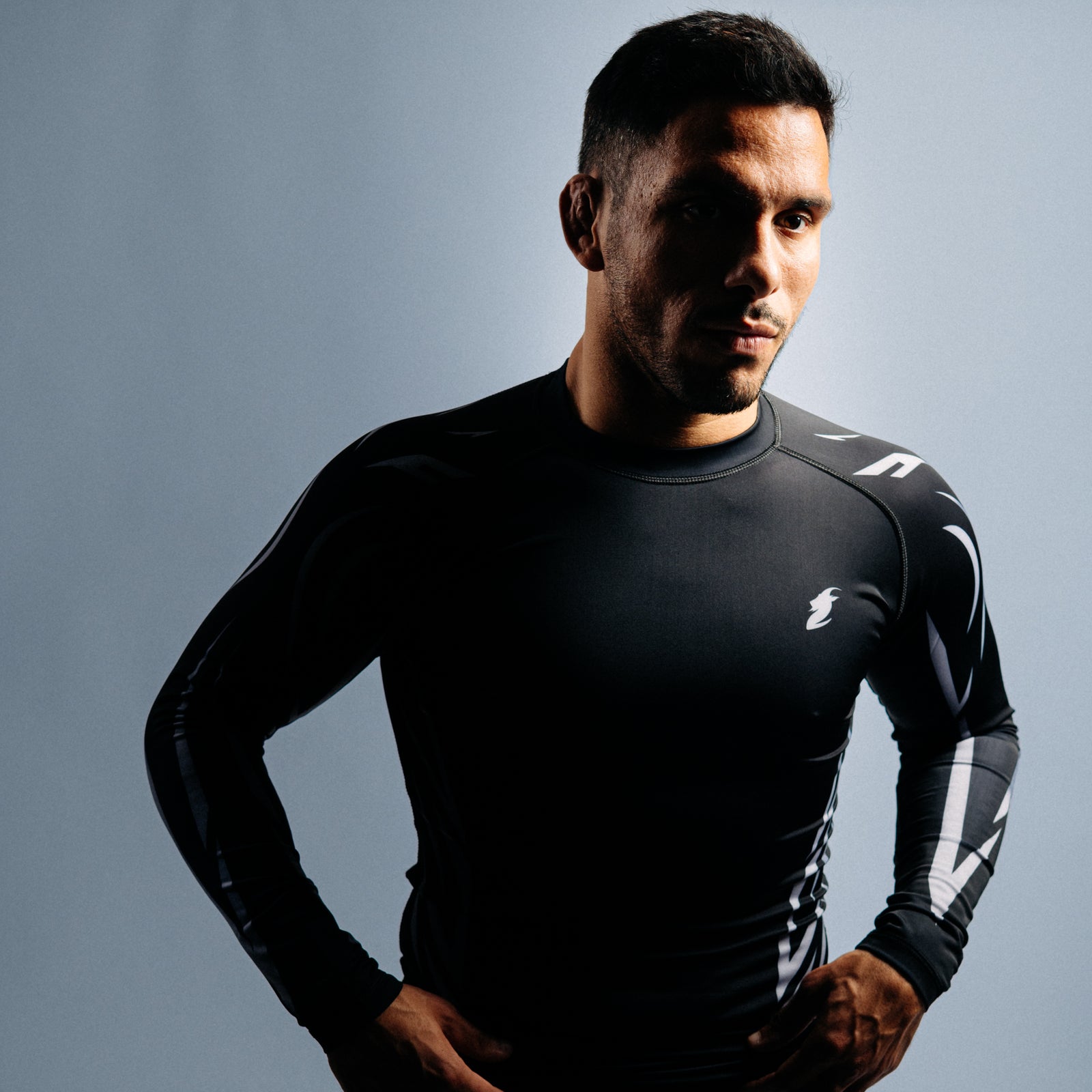 Rash Guard "ARROW" Series | Silver / Black (long)