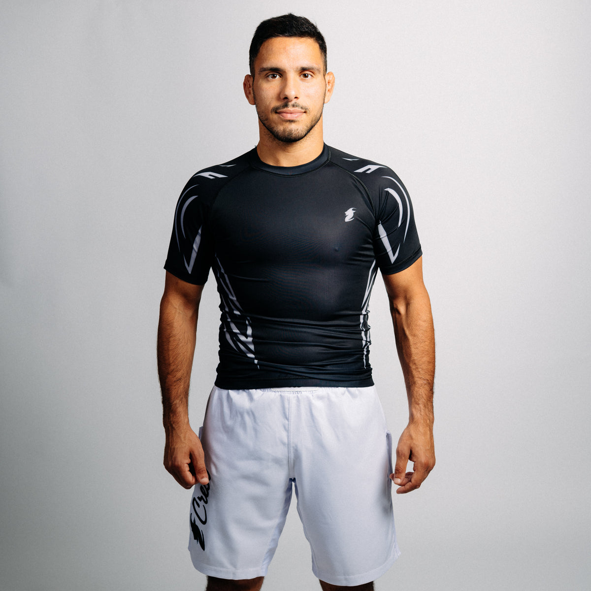 Rash Guard "ARROW" Series | Silver / Black (short)