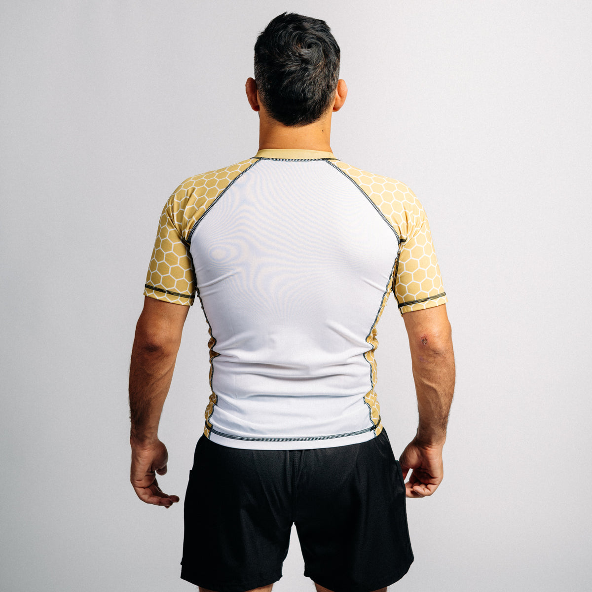 Rash Guard "Killer Bee" | Gold / White (short)