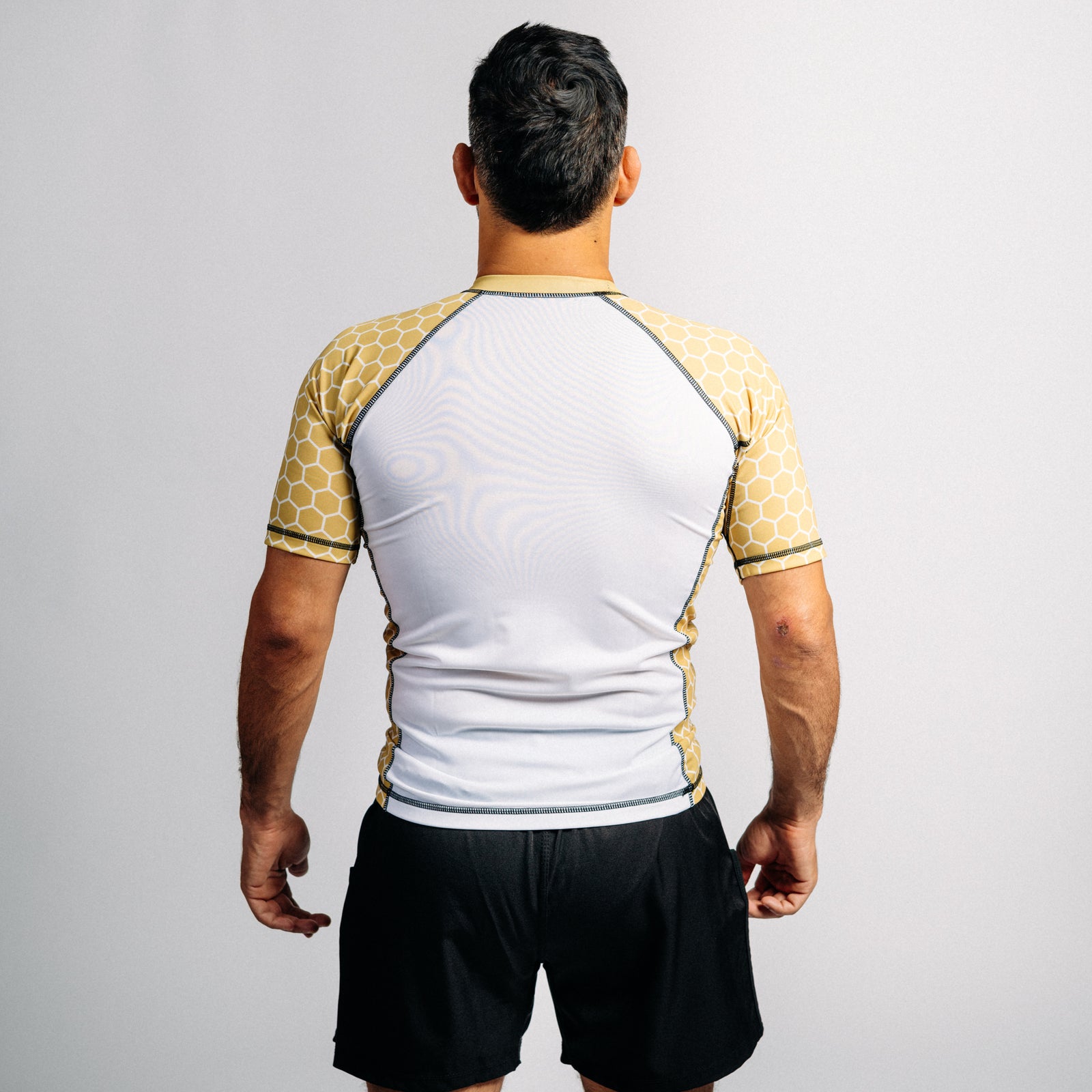 Rash Guard "Killer Bee" | Gold / White (short)
