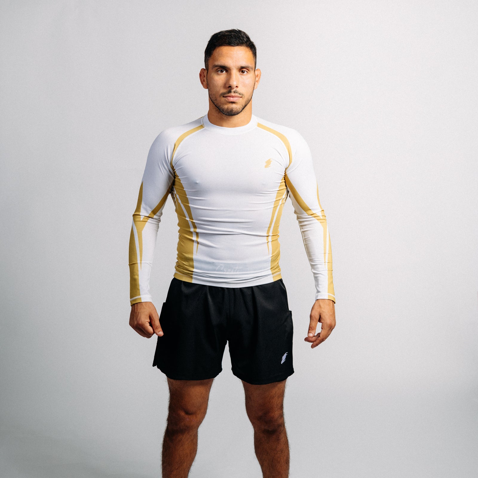 Rash Guard "GOAT" Series | Gold / White (long)