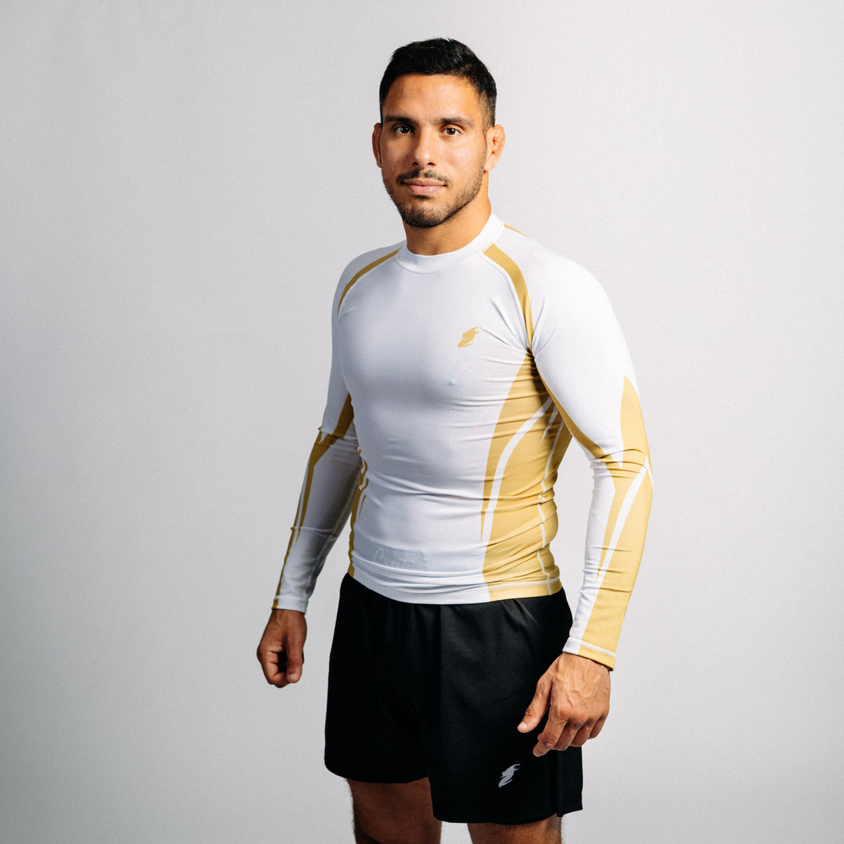 Rash Guard "GOAT" Series | Gold / White (long)