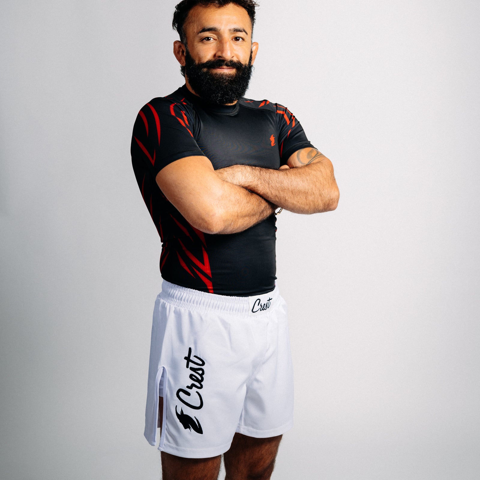 Valkoinen | Crest "Hybrid" - MMA shortsit (lyhyt malli)