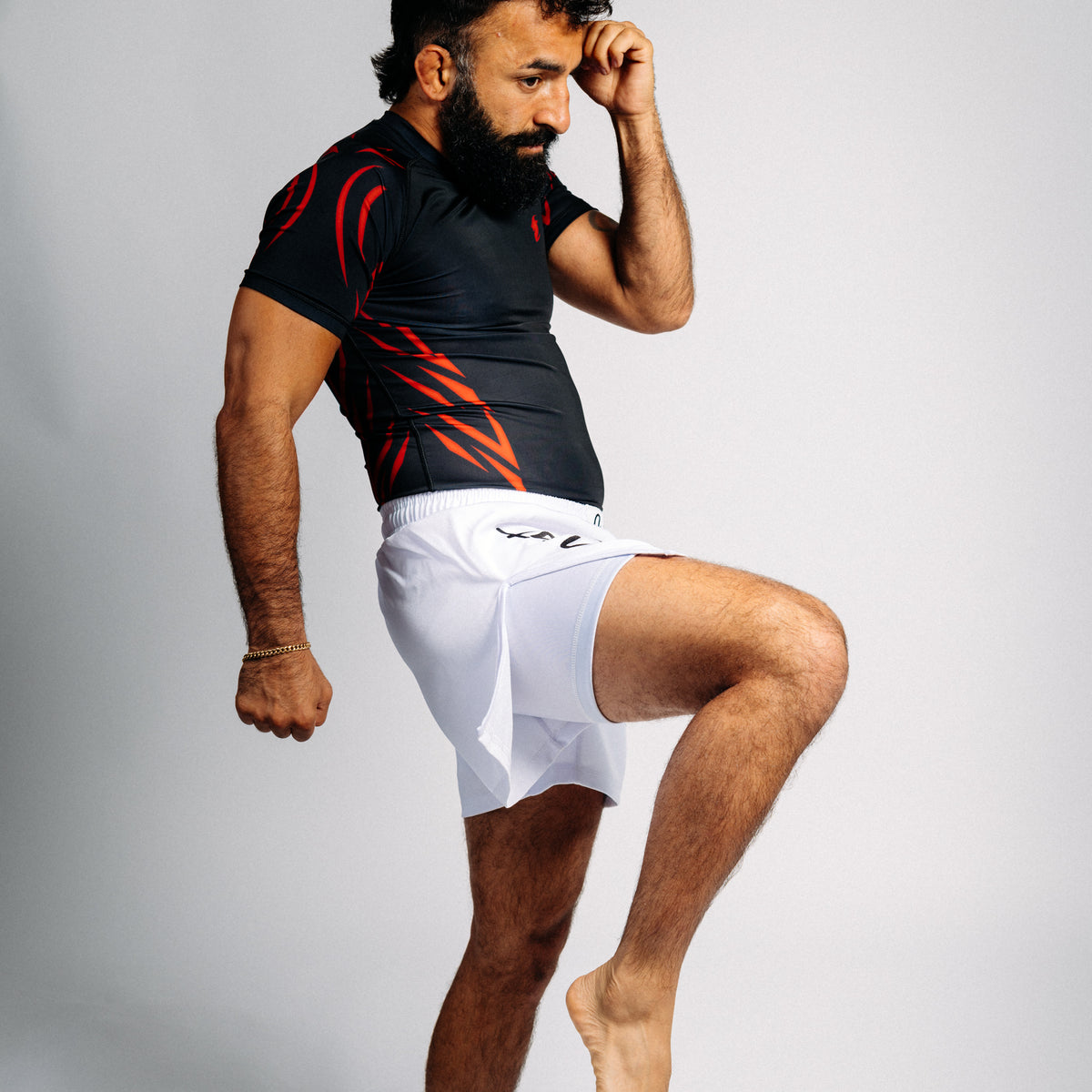 Valkoinen | GOAT "Hybrid" - MMA shortsit (lyhyt malli)