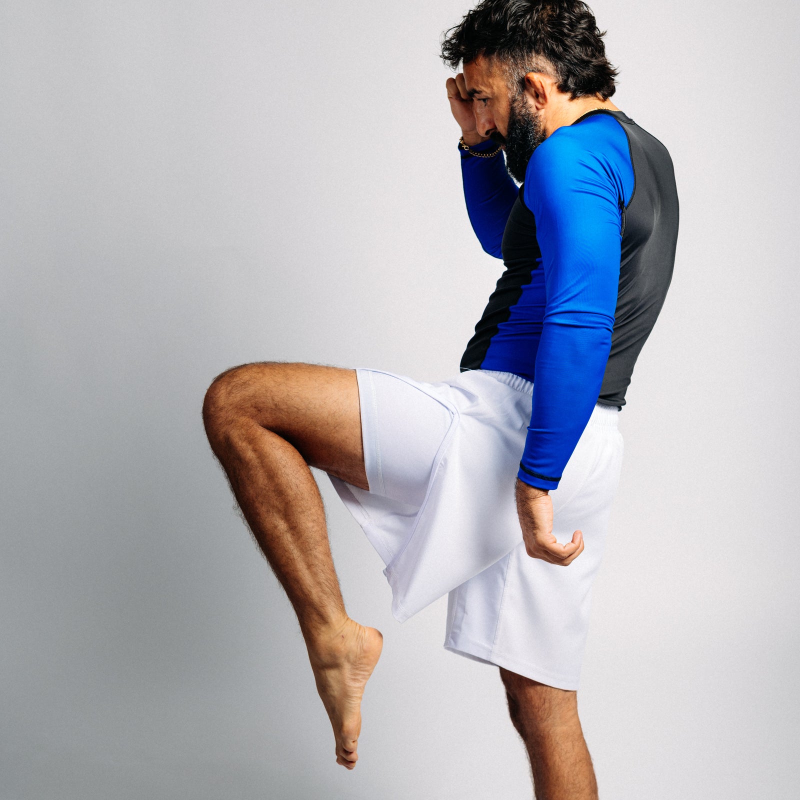 Valkoinen | GOAT "Hybrid" - MMA shortsit (pitkä malli)