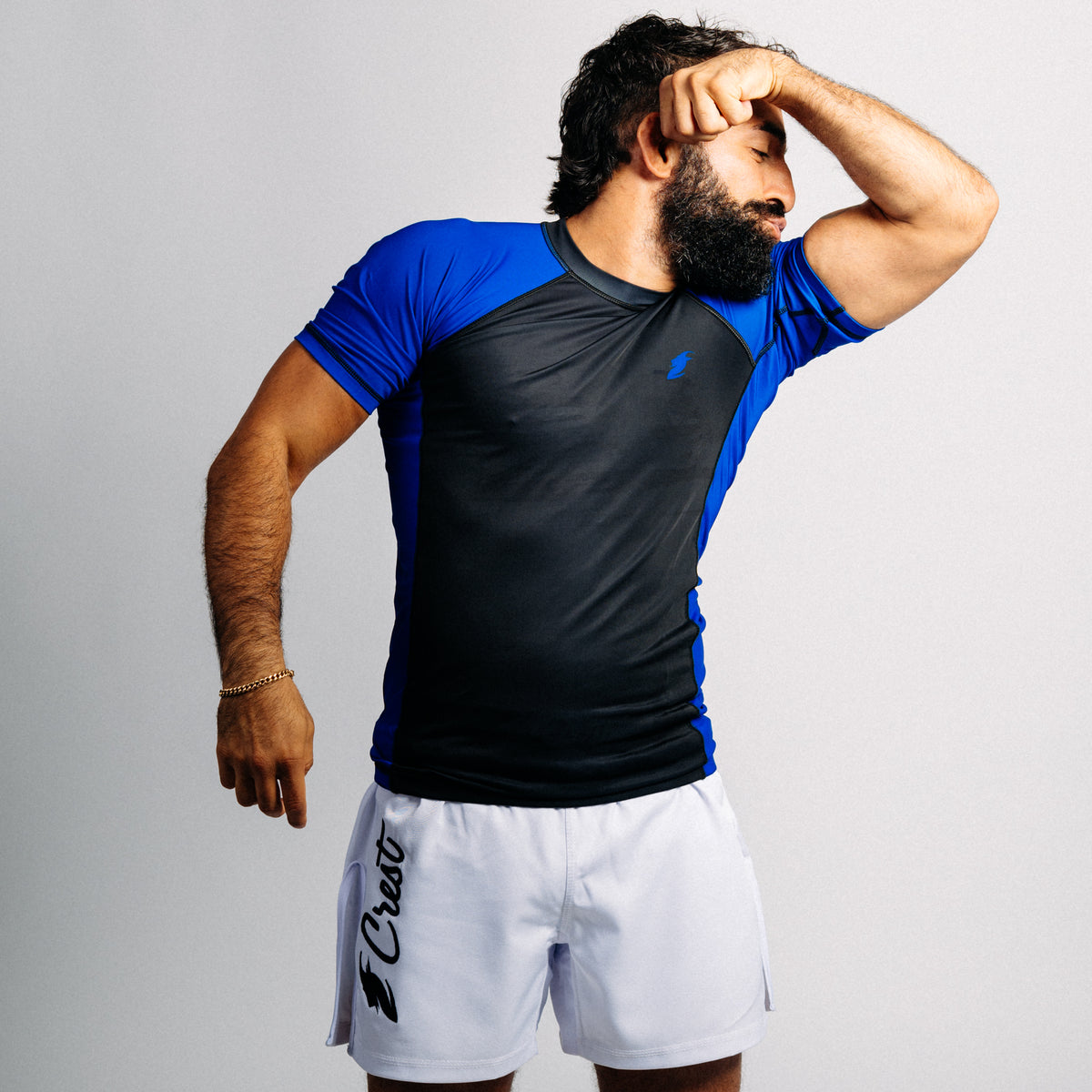 "GOAT" Rash Guard - Blue (long)