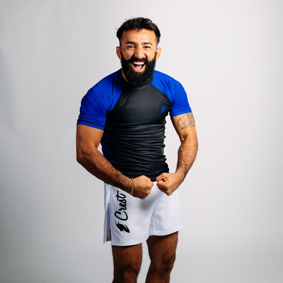 "GOAT" Rash Guard - Blue (long)