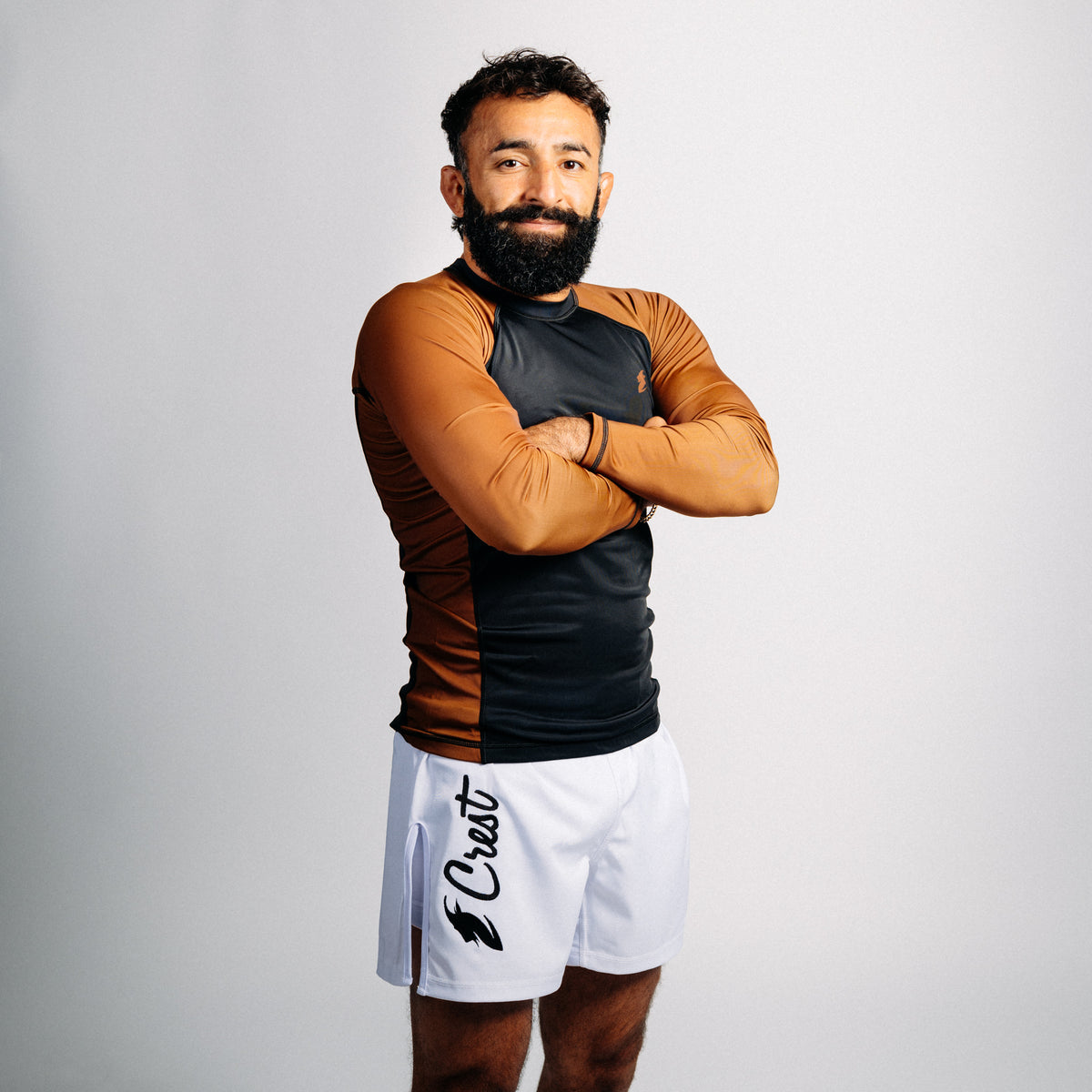 Pitkähihainen "GOAT" rash guard - Ruskea