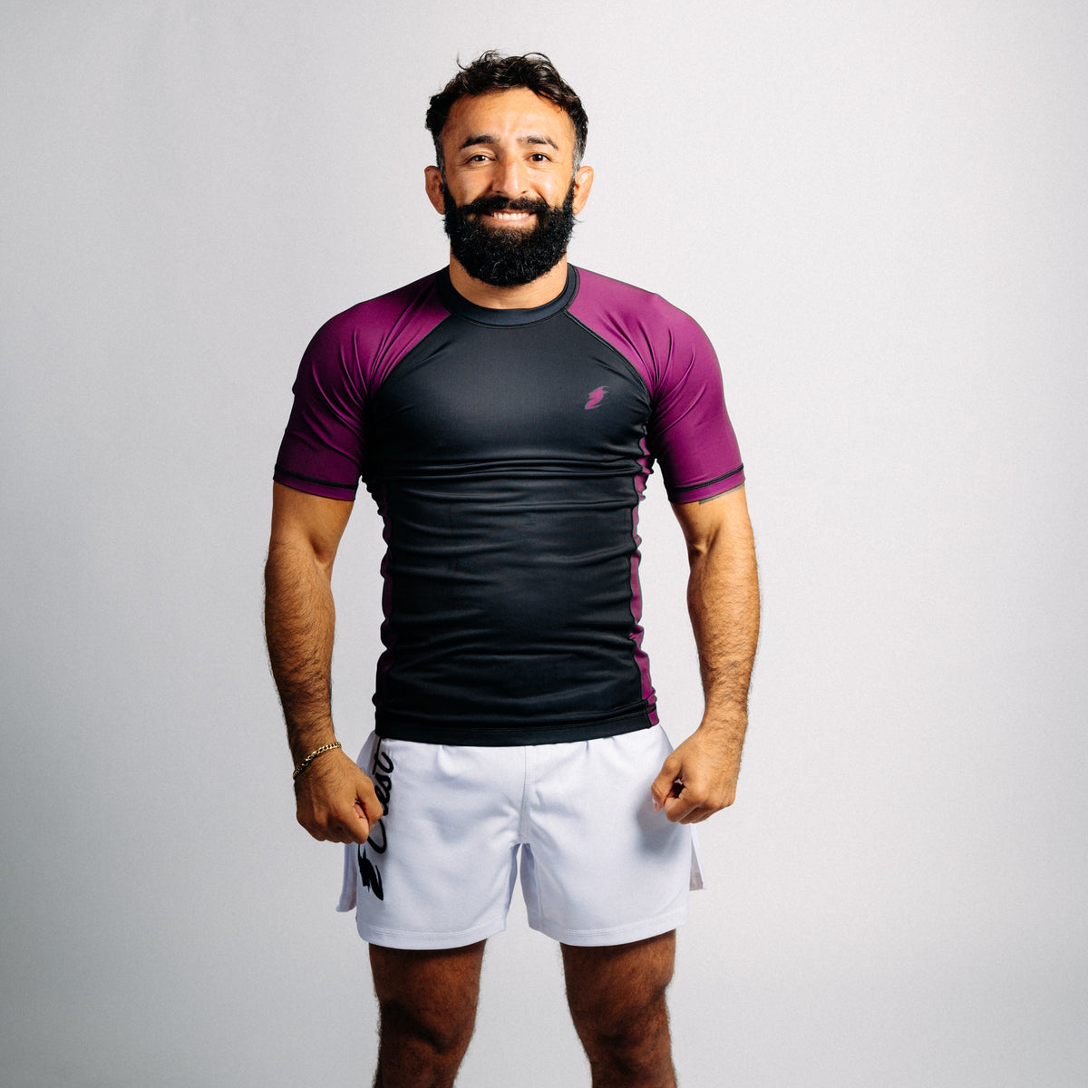 "GOAT" Rash Guard - Purple (short)