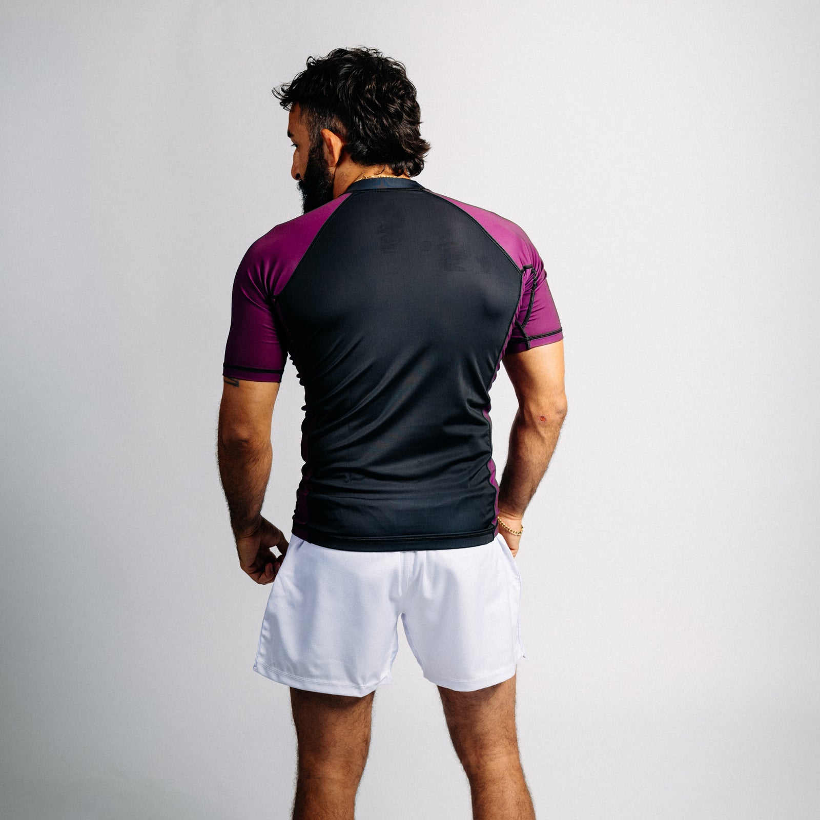 "GOAT" Rash Guard - Purple (short)