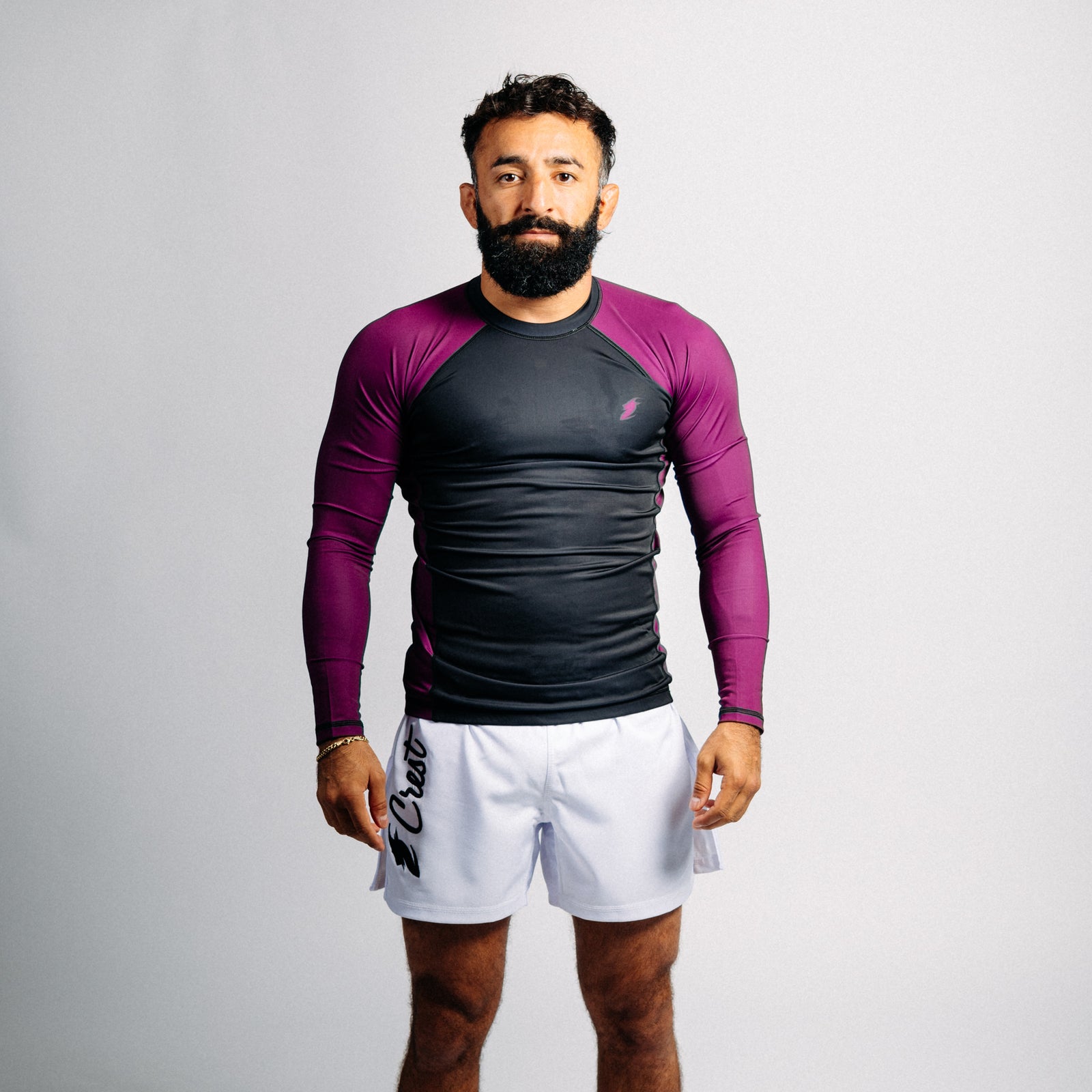 Pitkähihainen "GOAT" rash guard - Purppura