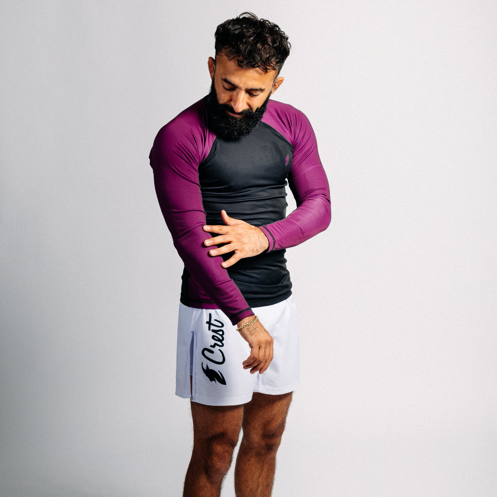 Pitkähihainen "GOAT" rash guard - Purppura