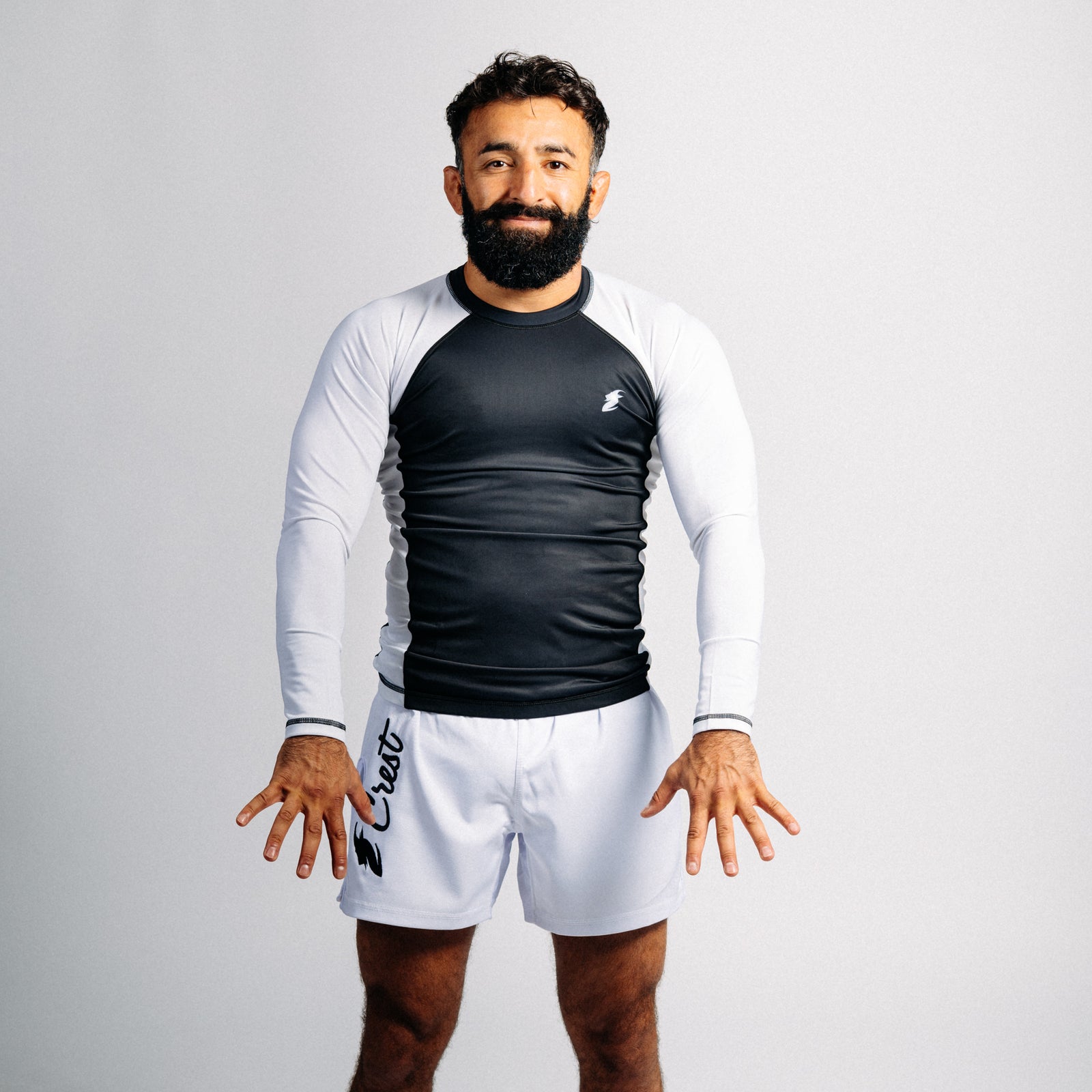 Pitkähihainen "GOAT" rash guard - Valkoinen