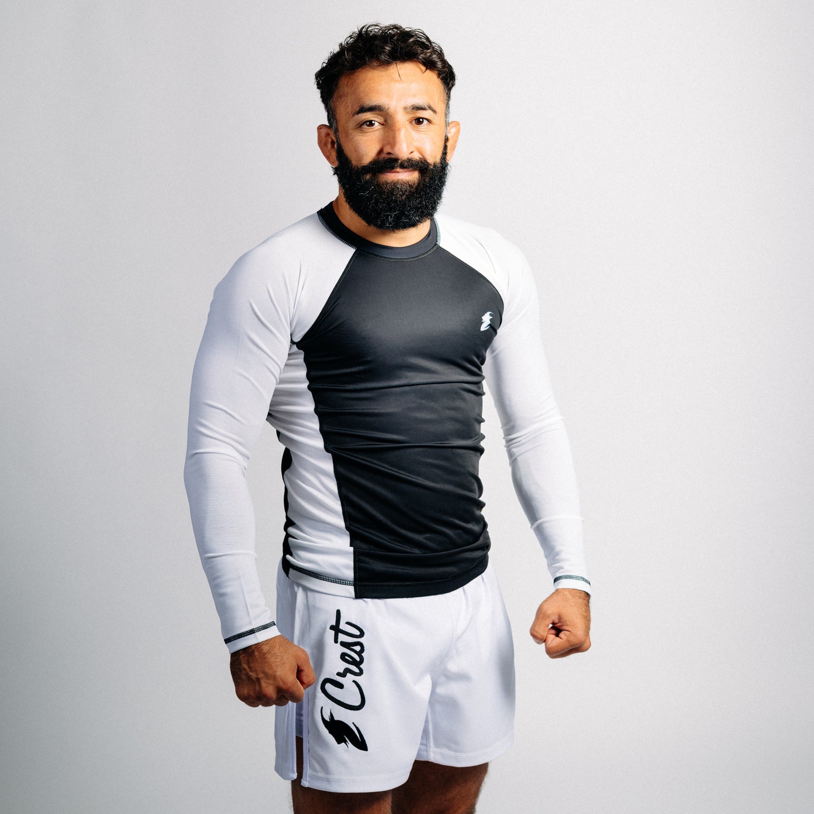 "GOAT" Rash Guard - White (long)