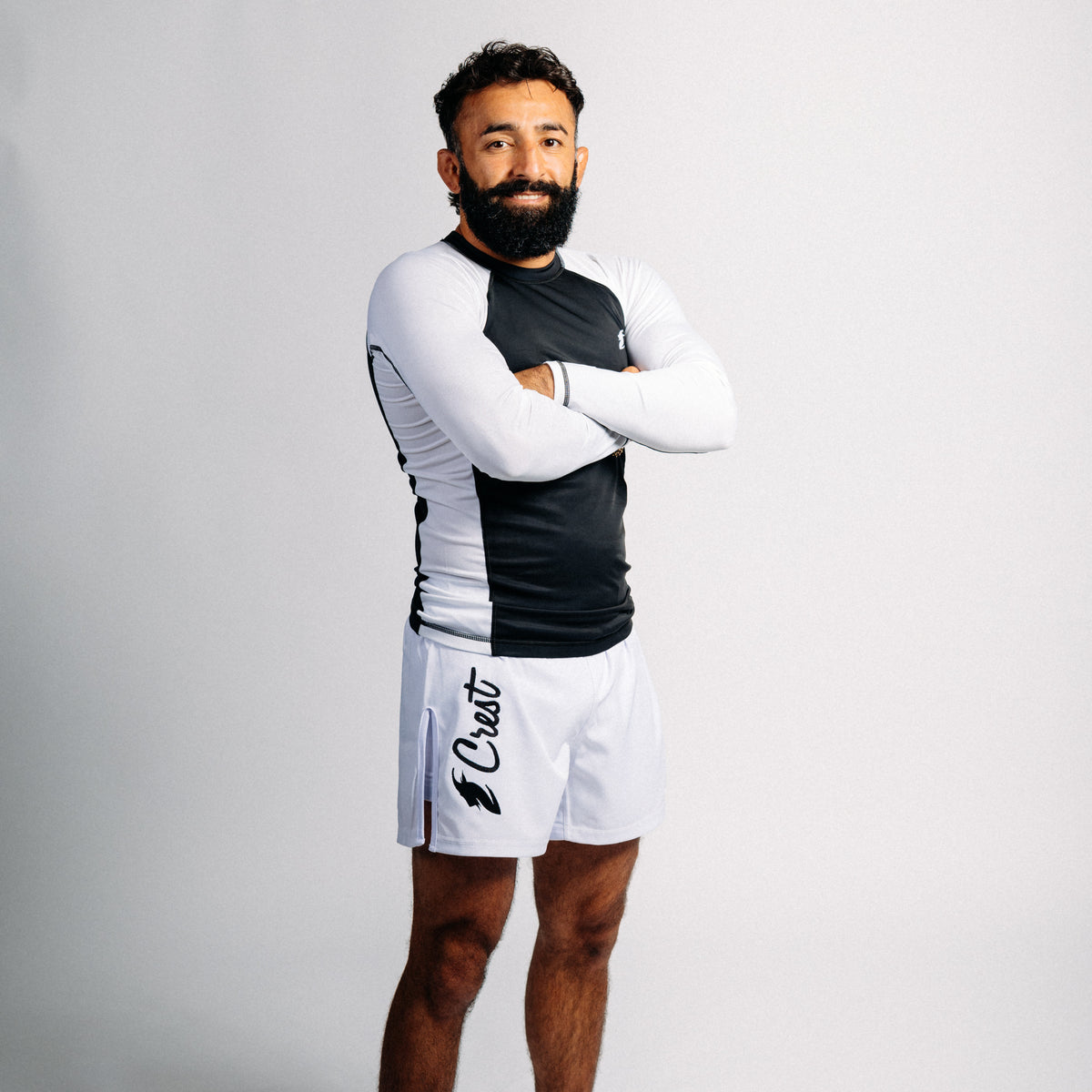 "GOAT" Rash Guard - White (long)