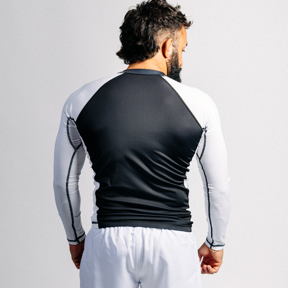 "GOAT" Rash Guard - White (long)