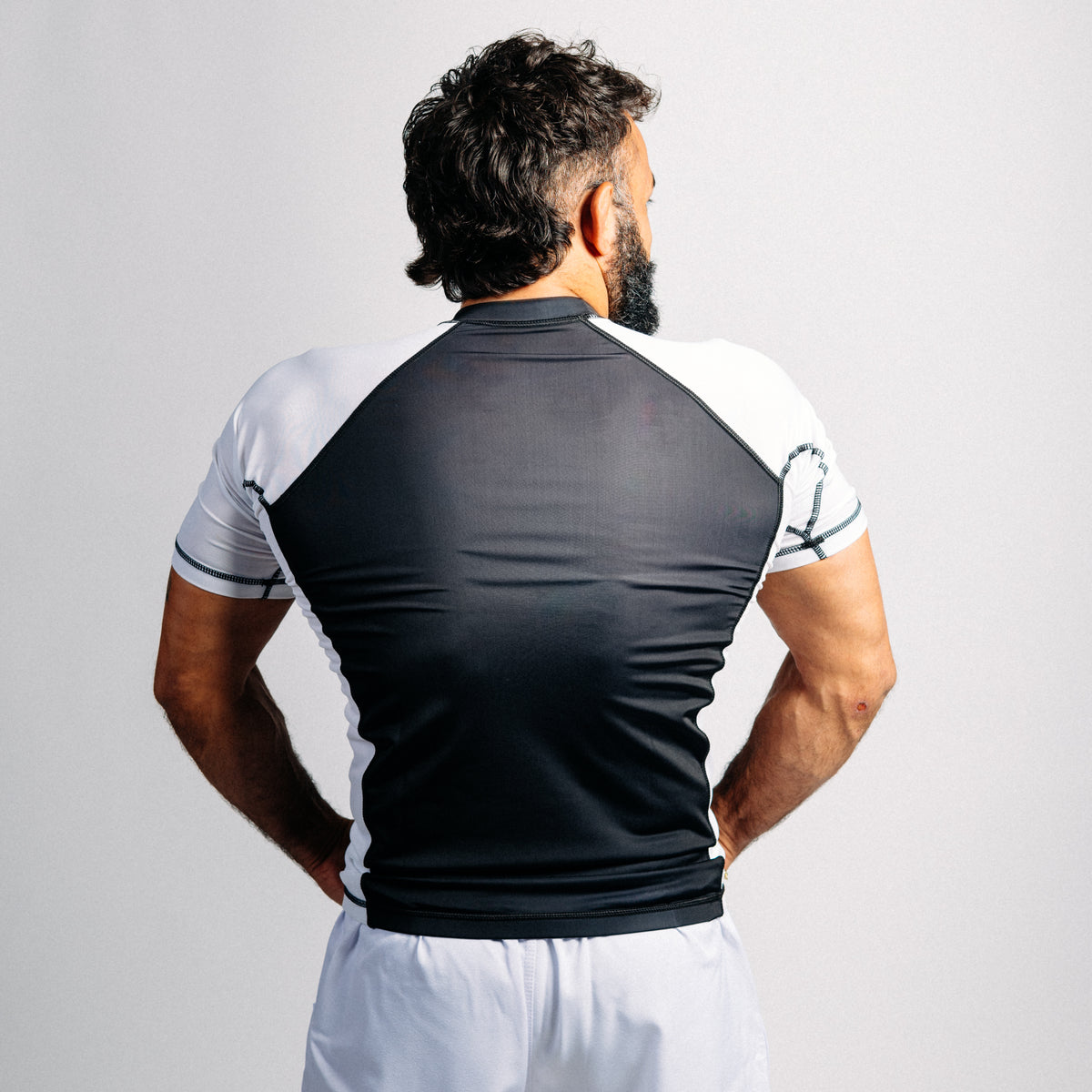 "GOAT" Rash Guard - White (short)