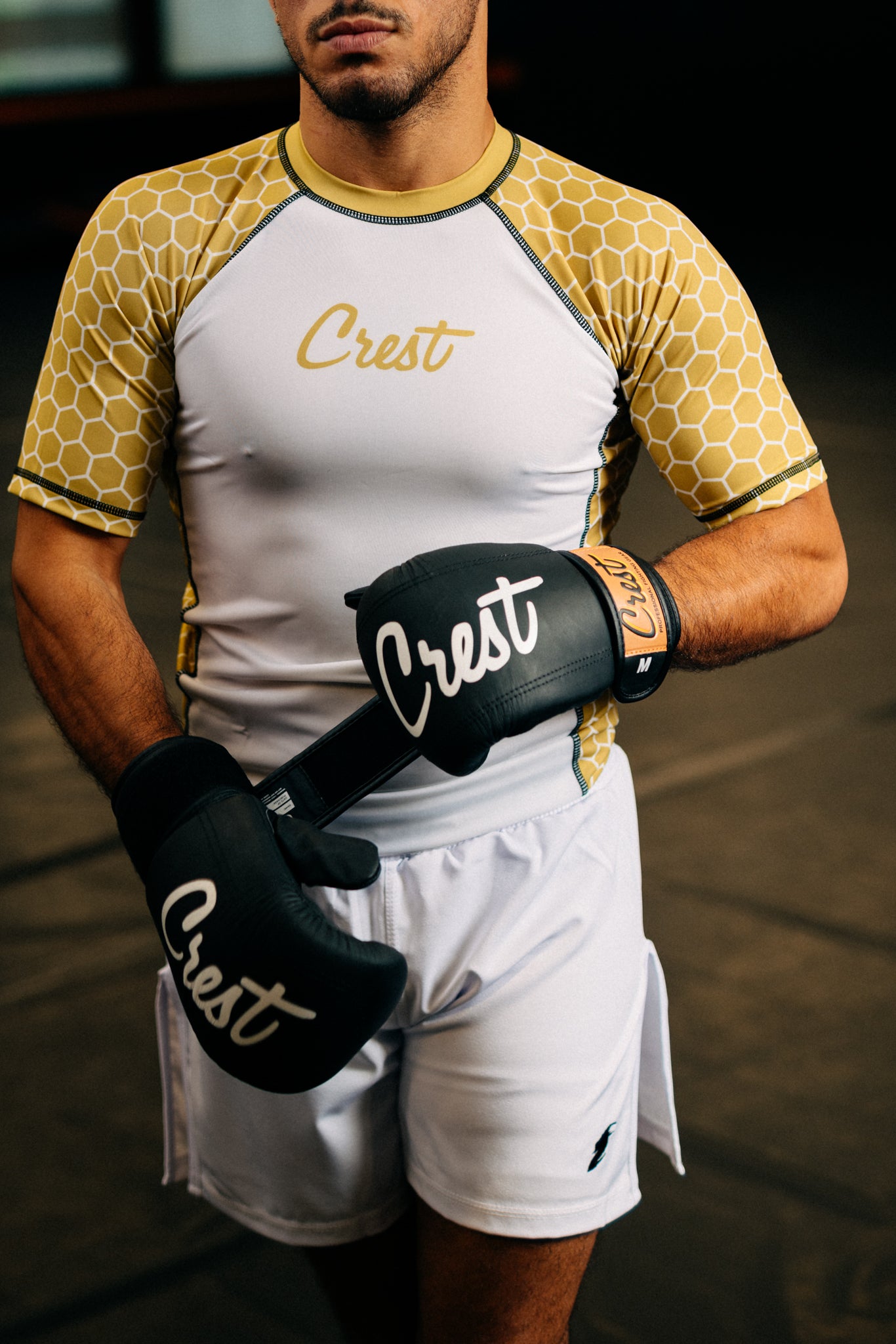 Rash Guard "Killer Bee" | Gold / White (short)