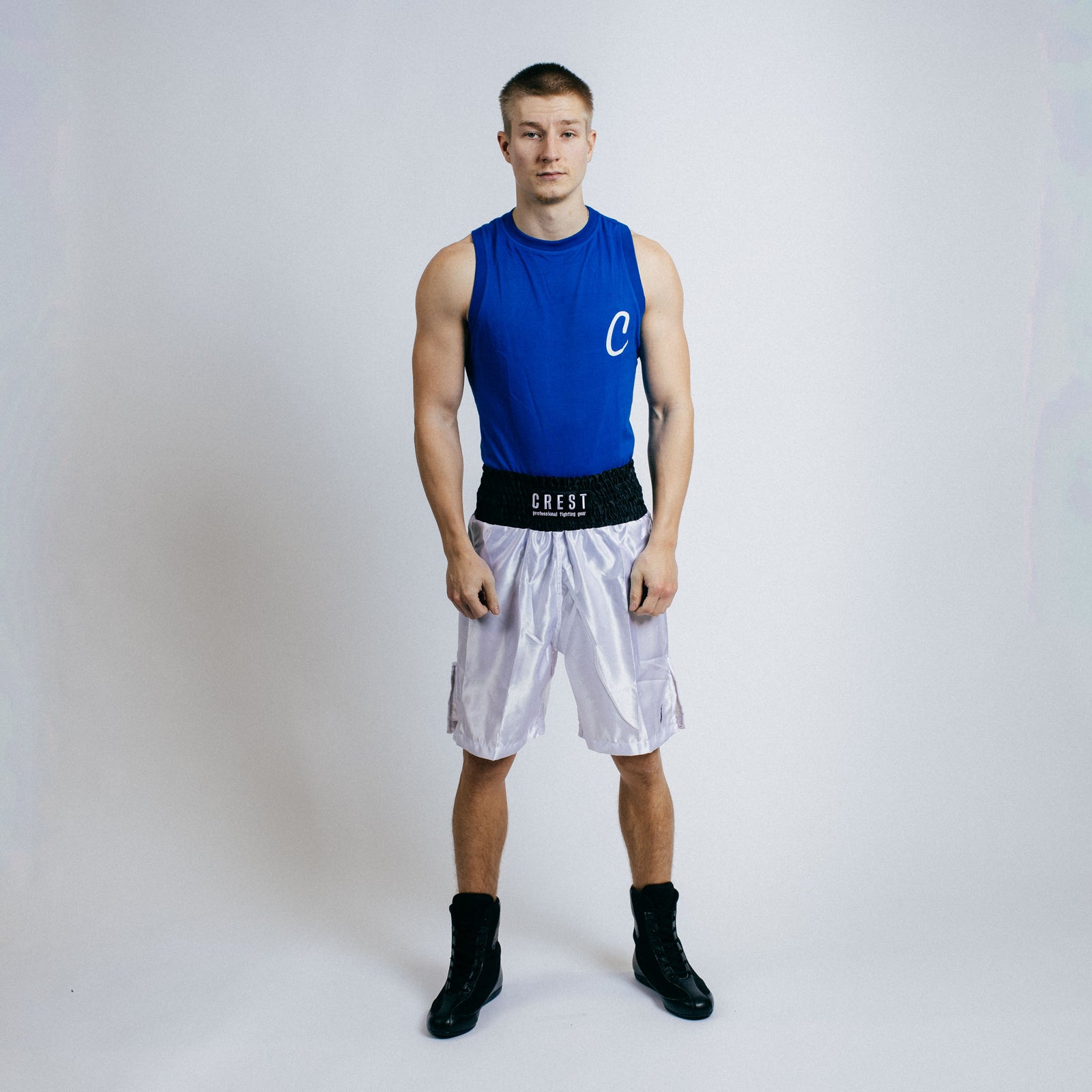 Boxing shorts "GOAT" (White)