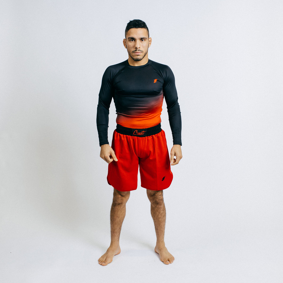 Rash Guard "GOAT" Black / Red (long)